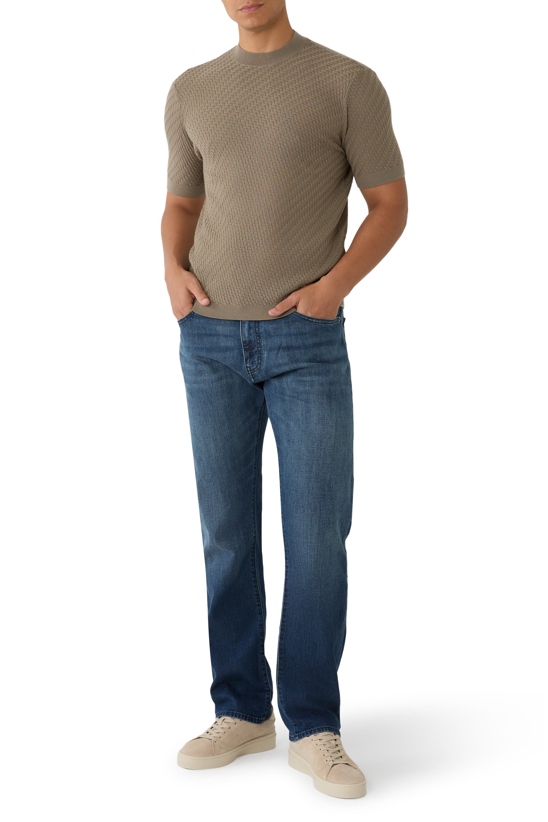 بنطال جينز جاي 45 بقصة ساق مستقيمة