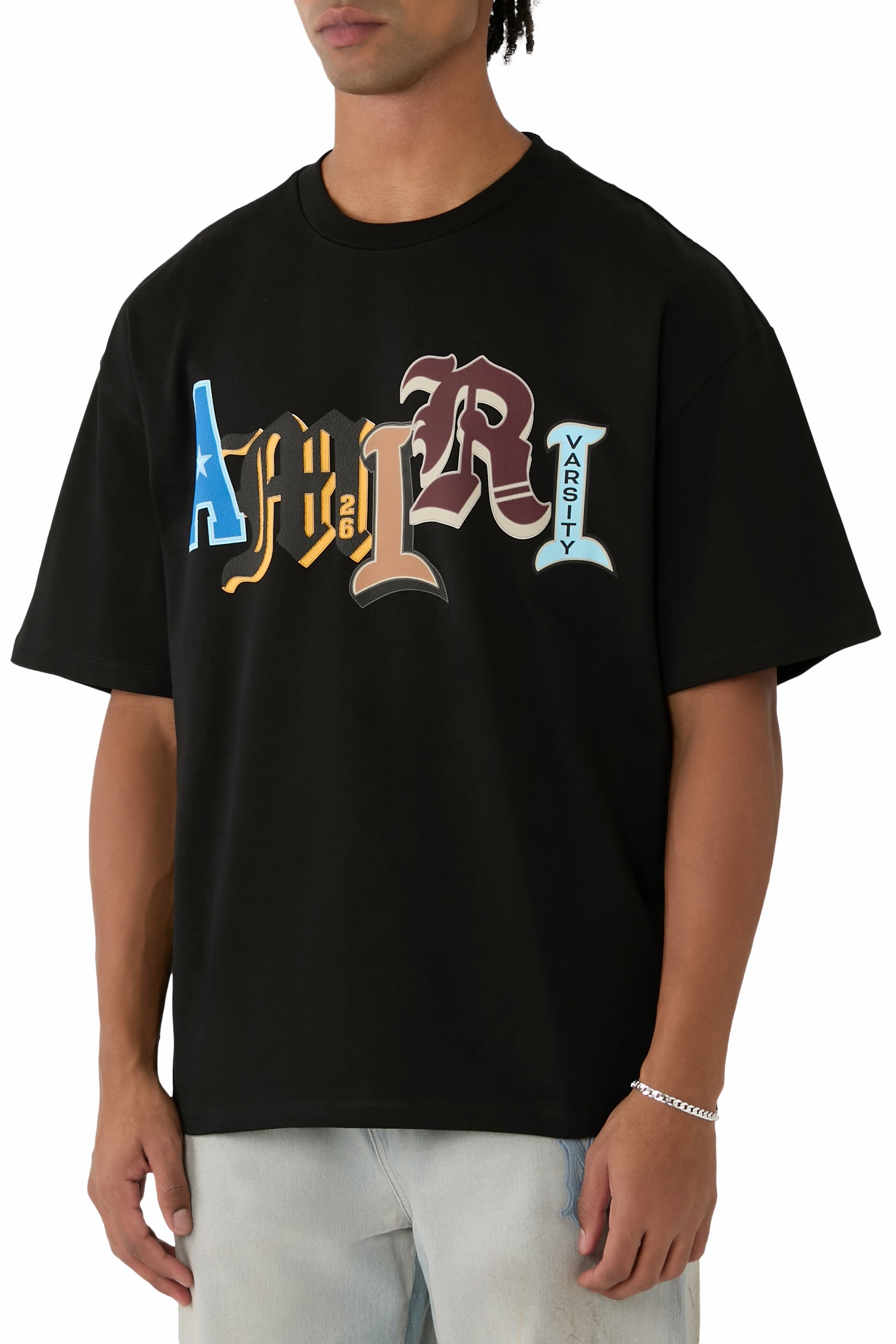 تيشيرت بتصميم جامعي وطبعة كبيرة