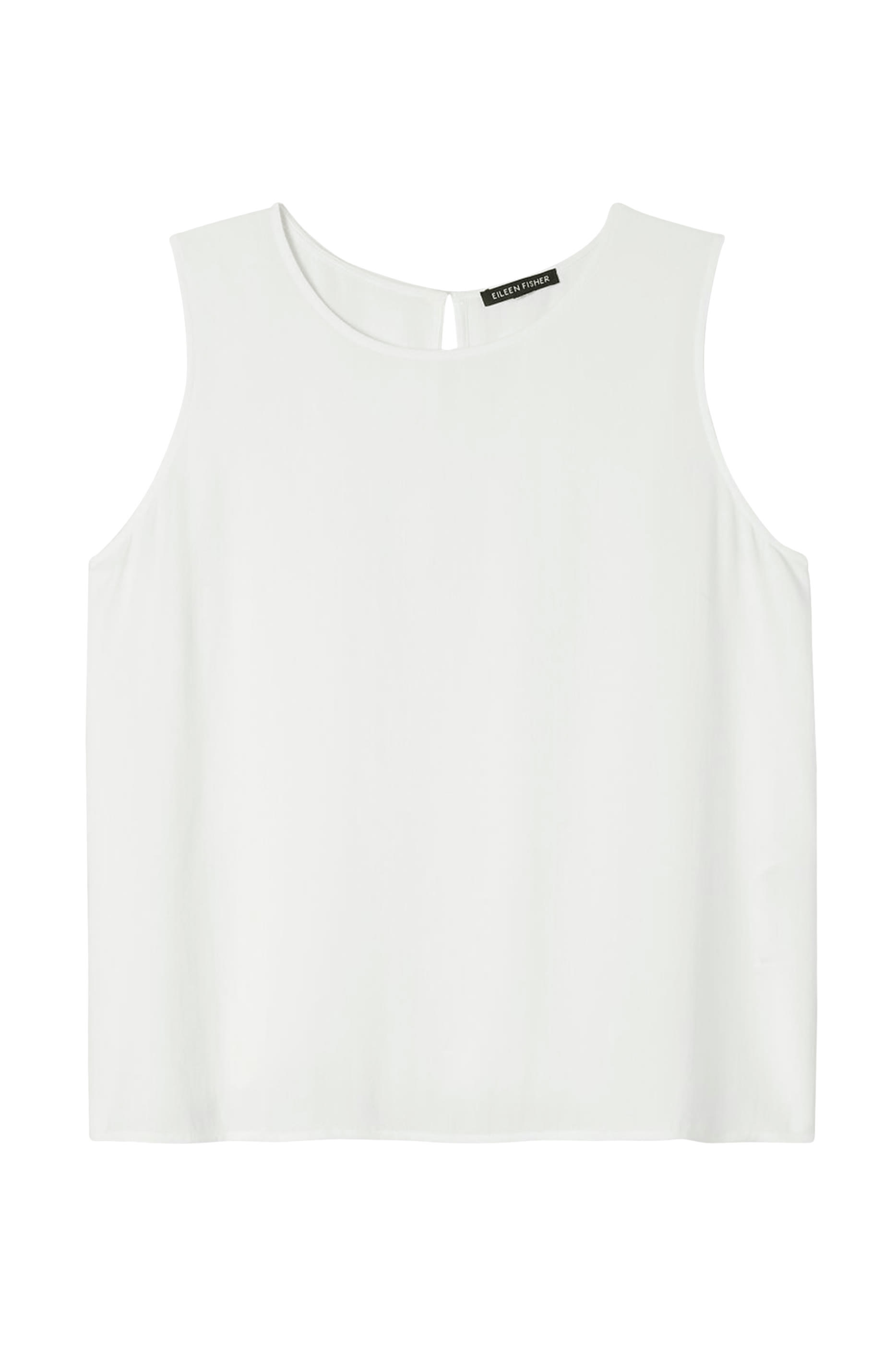 بلوزة بلا أكمام بياقة مستديرة حرير جورجيت كريب