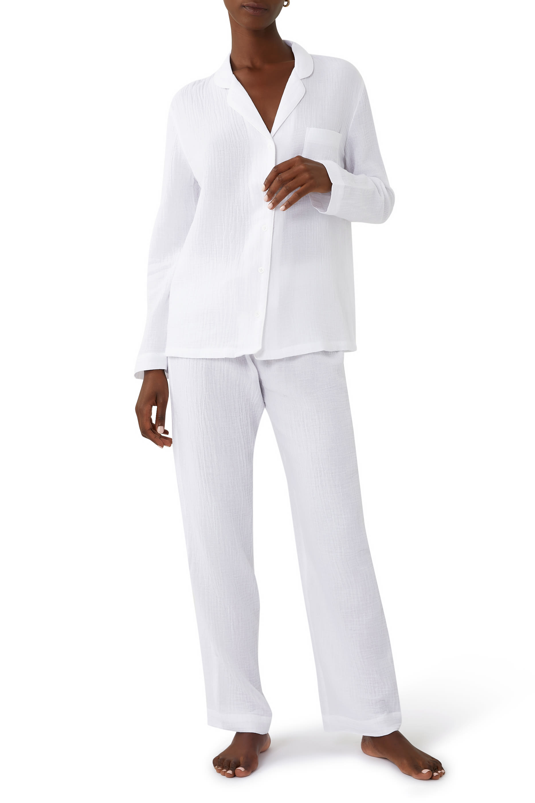 طقم بيجامة قطن مزدوج