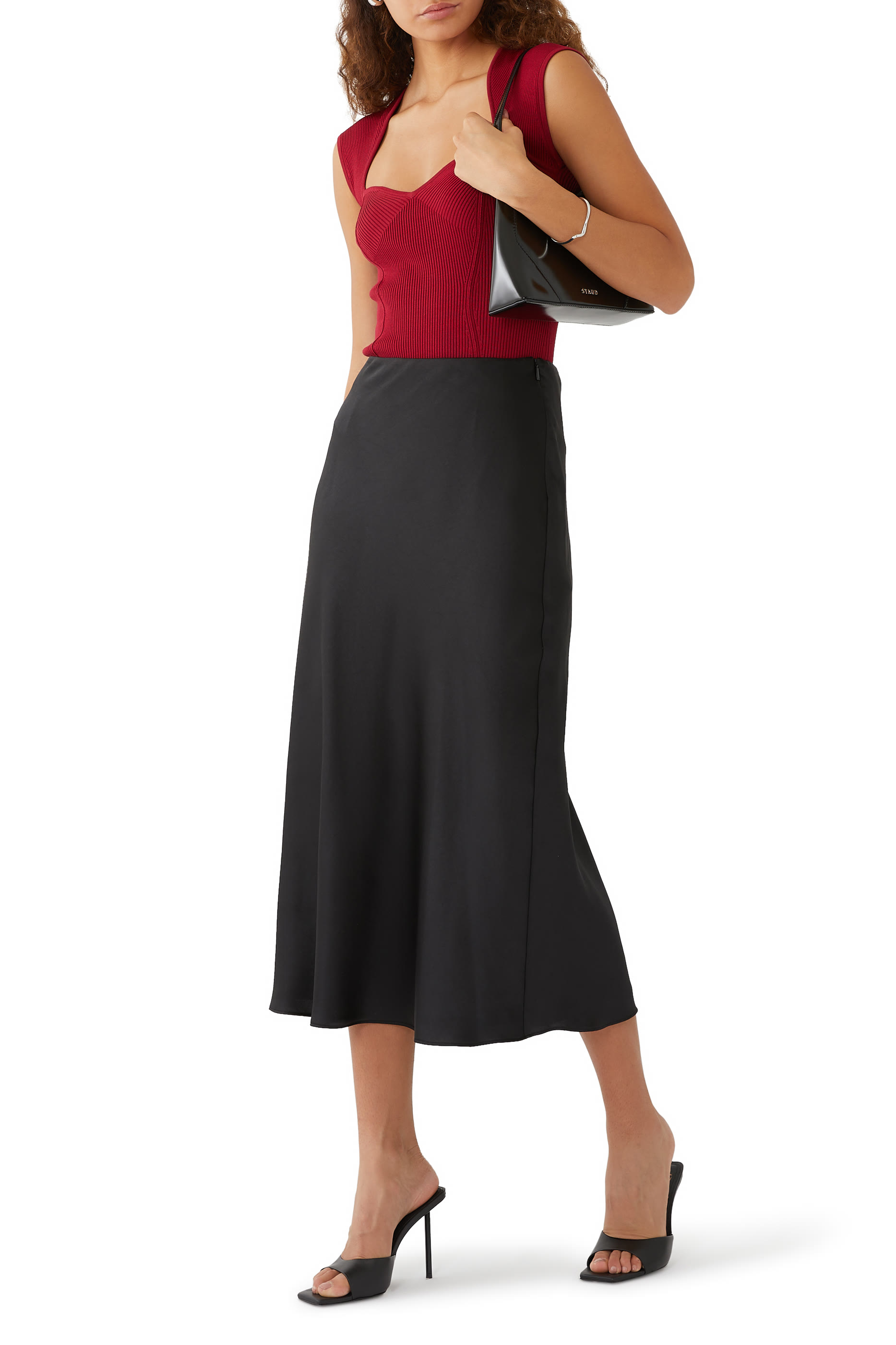 تنورة فرانك-ميلانو متوسطة الطول بشعار الماركة