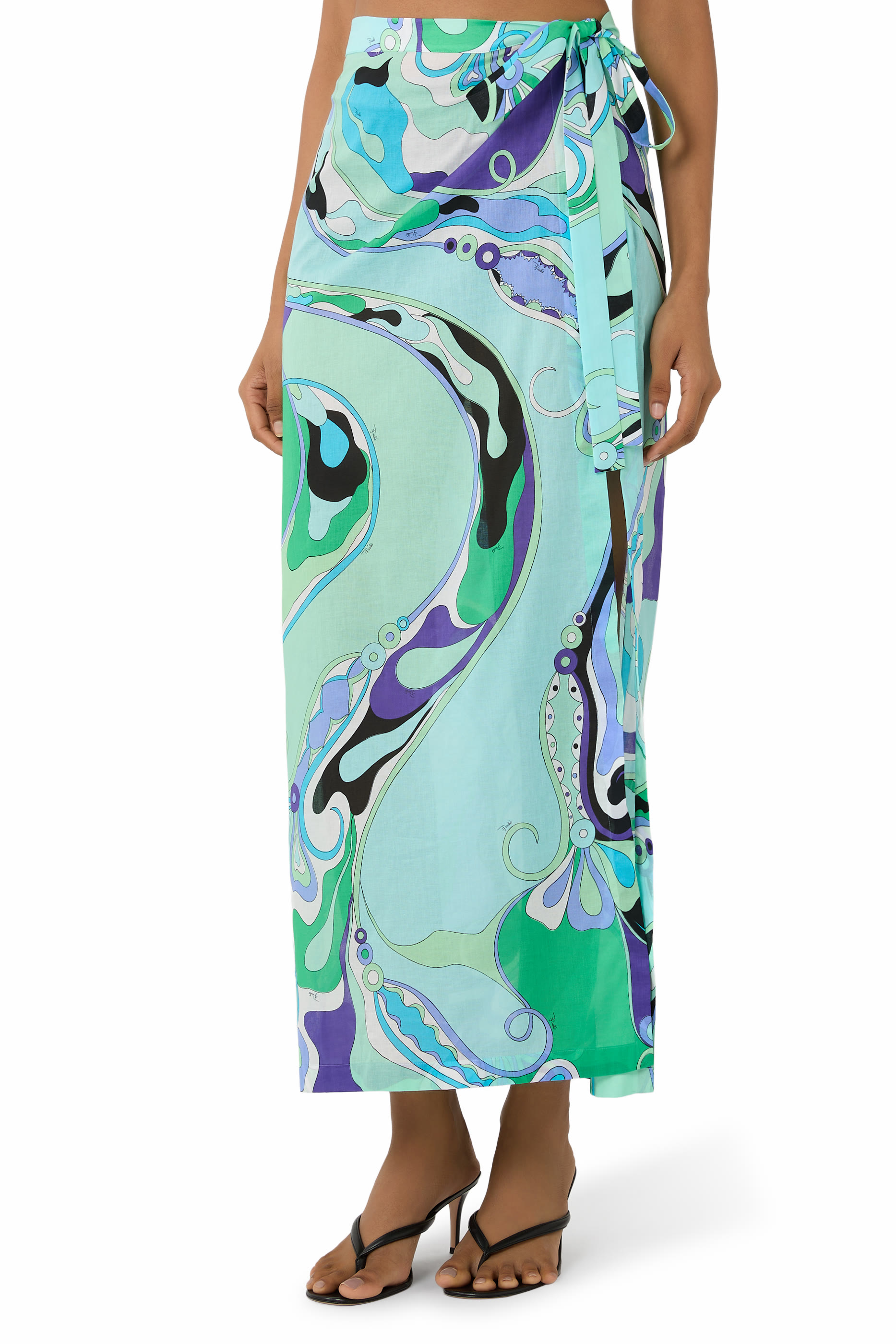 سارونغ بطبعة أوركيد قطن