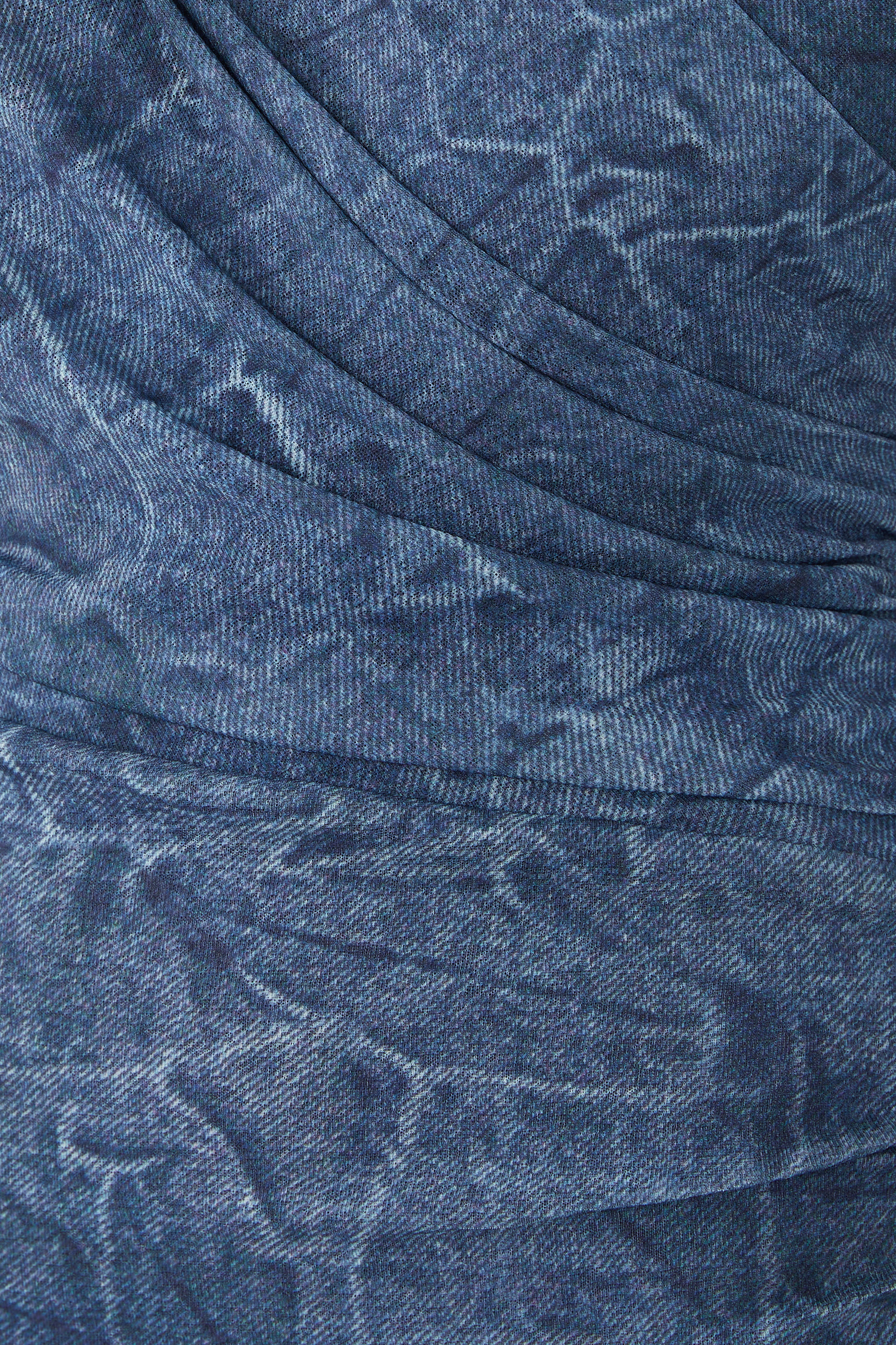 فستان مارل طويل مكشكش بتصميم متقاطع قماش شبكي