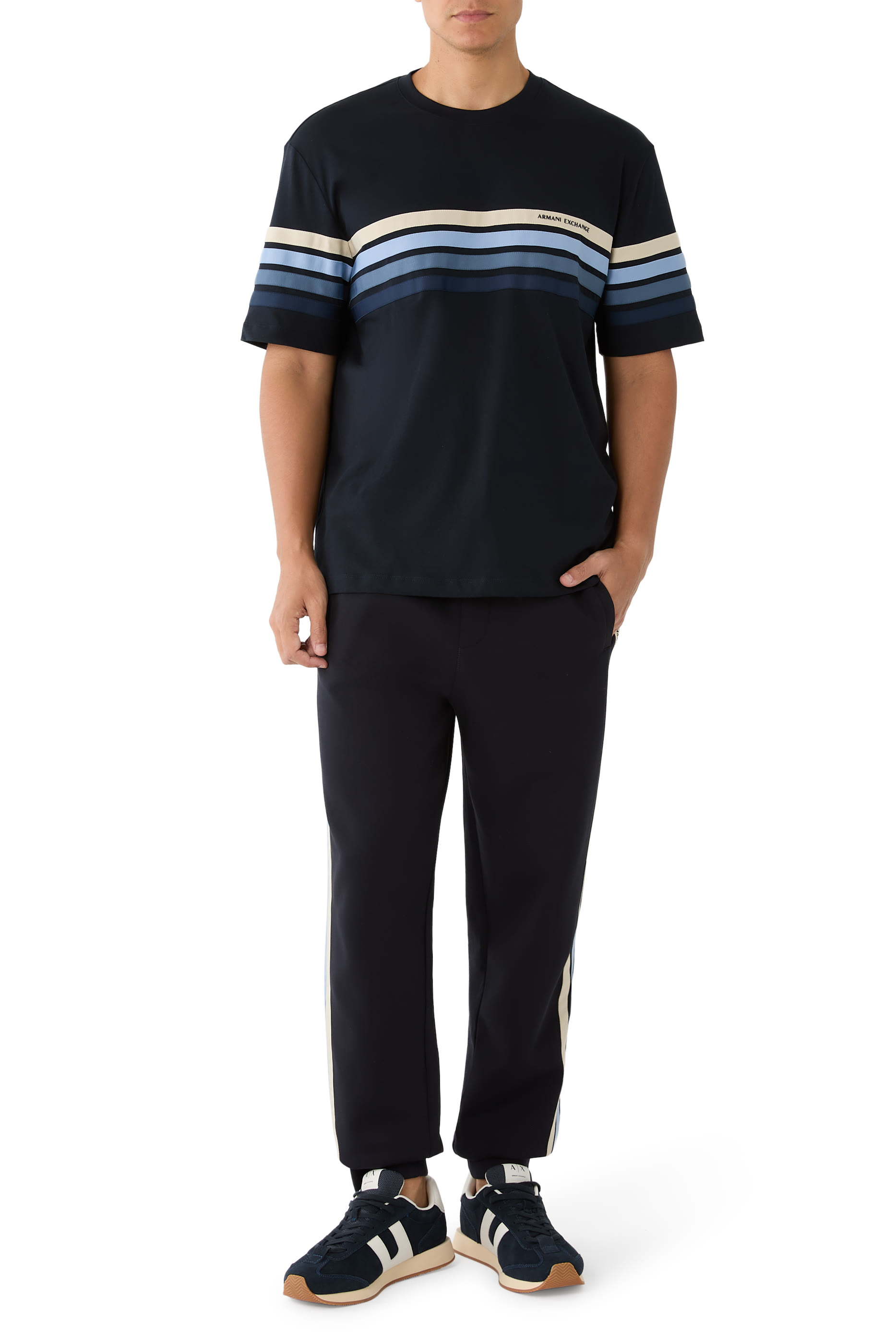 AX Logo Lined T-Shirt