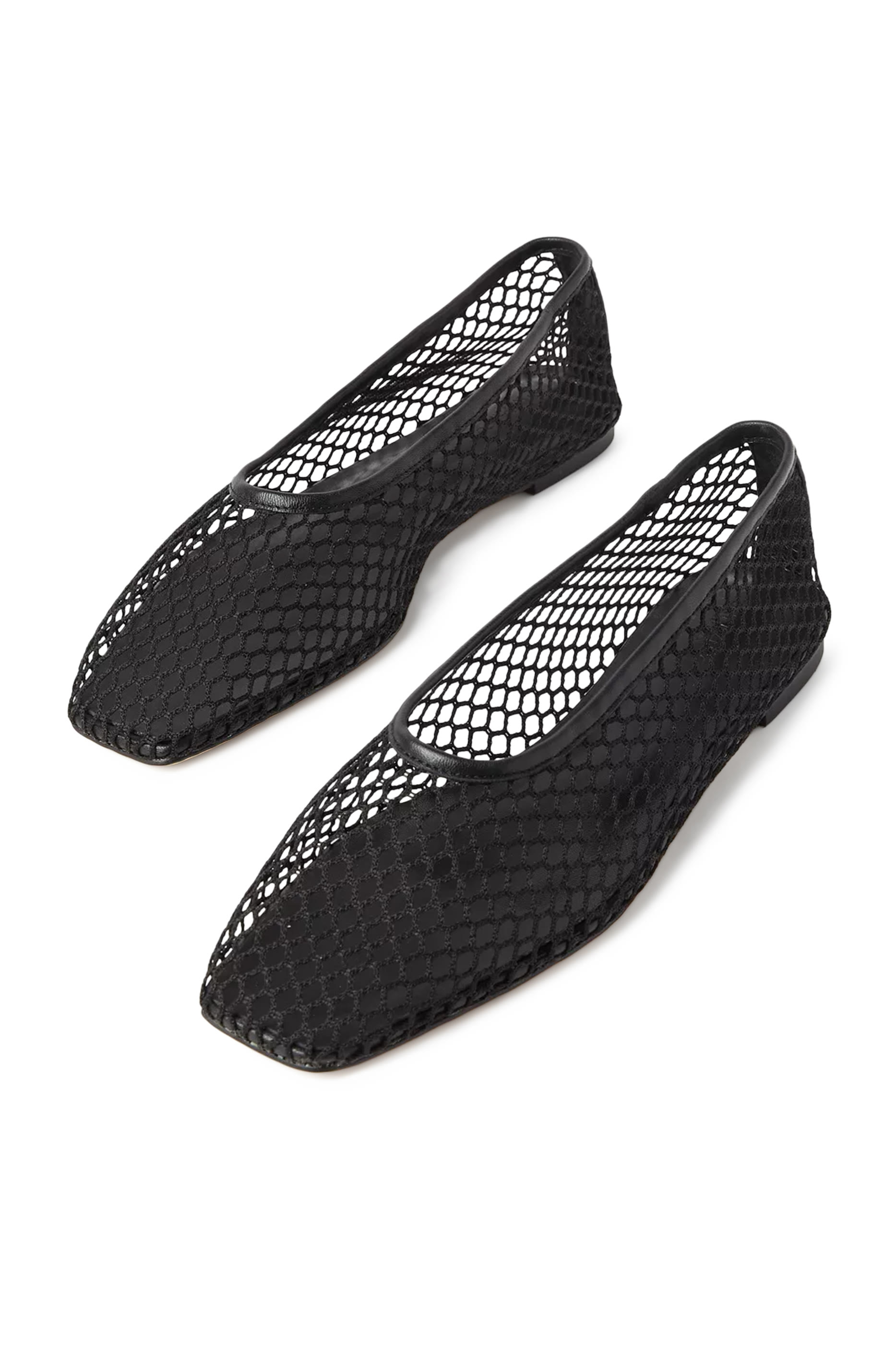 حذاء بالرينا باز بكعب مسطح قماش شبكي