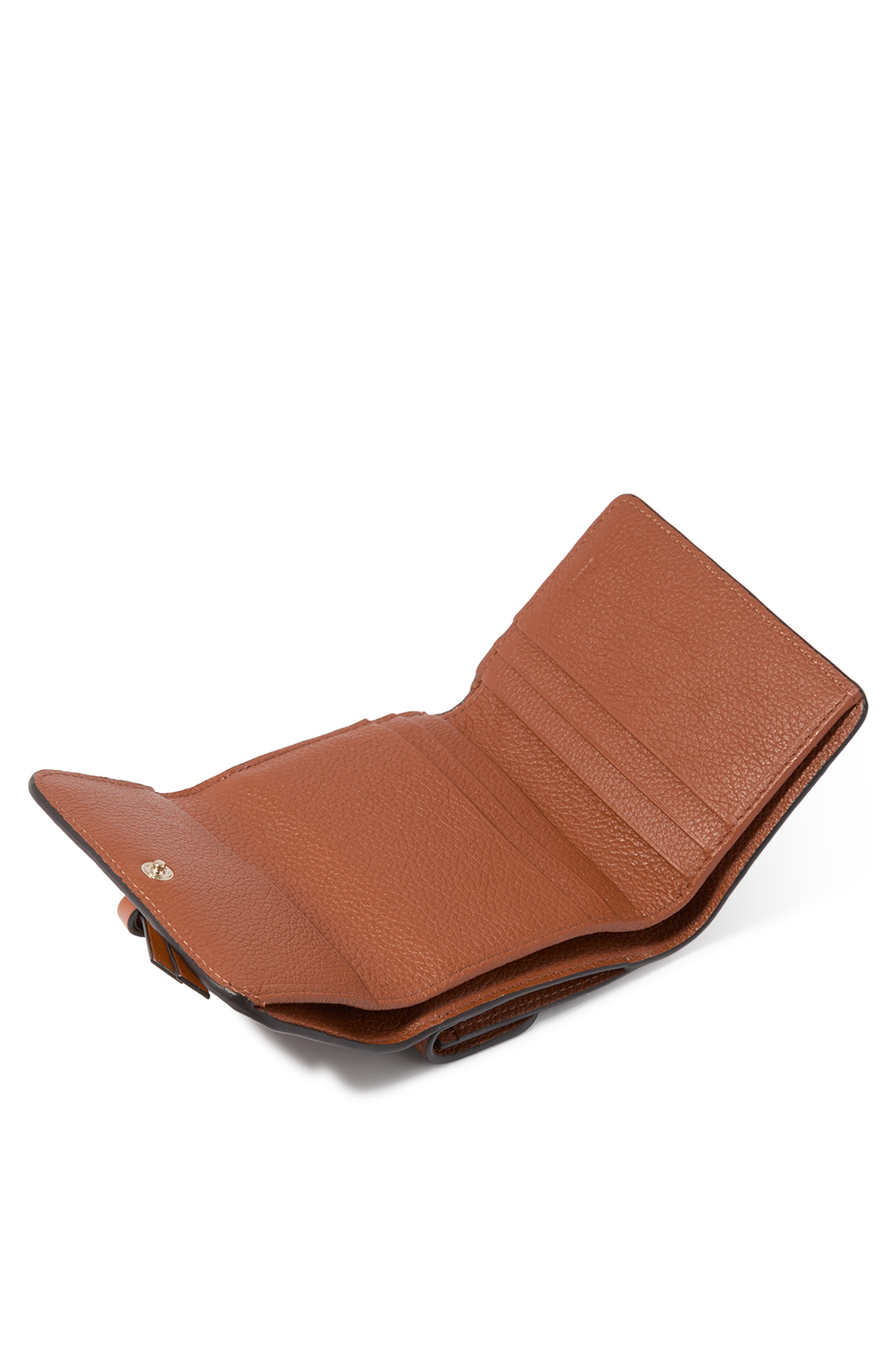 محفظة ألفابت صغيرة بتصميم ثلاثي الطي