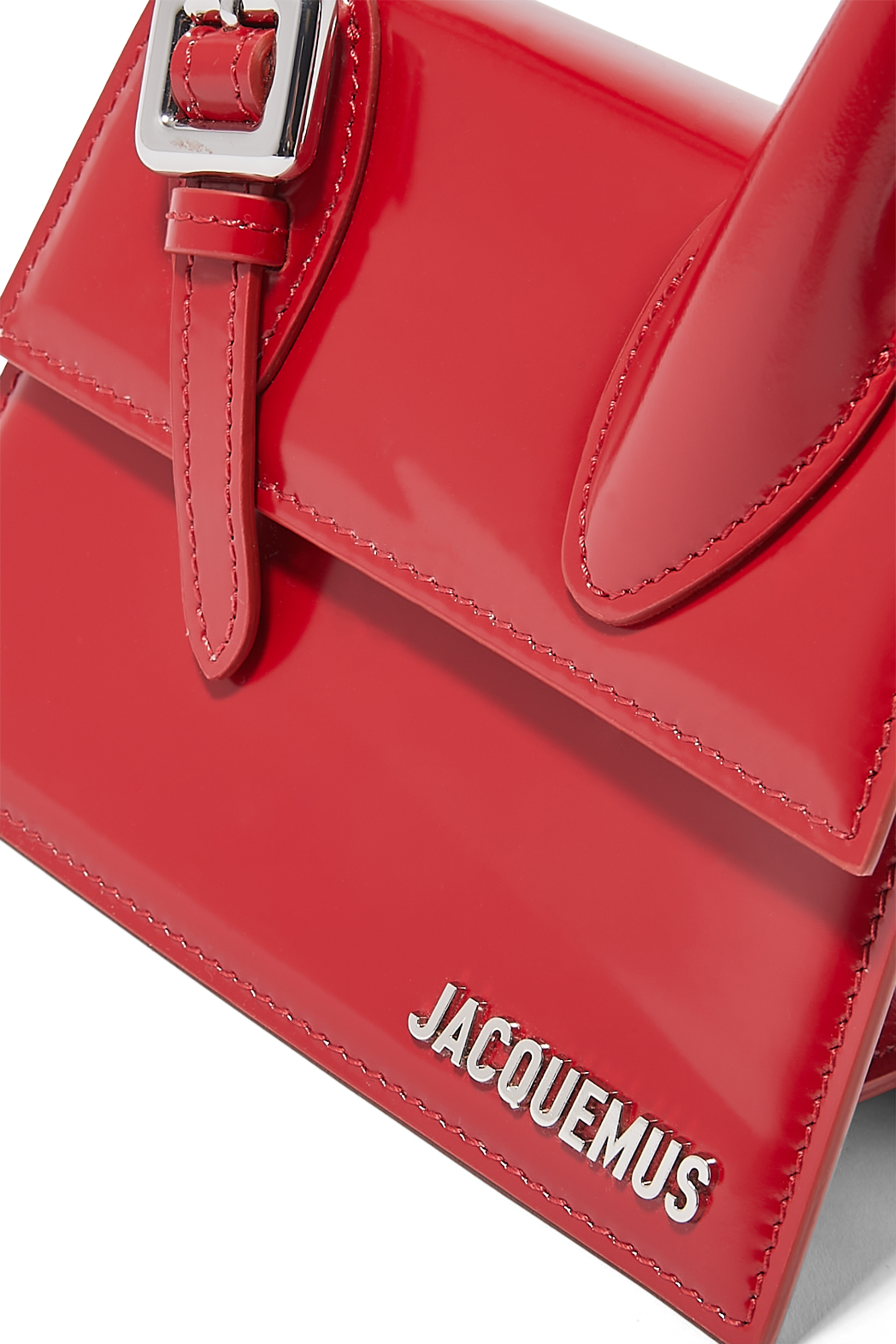 حقيبة لو تشيكيتو متوسطة جلد لامع