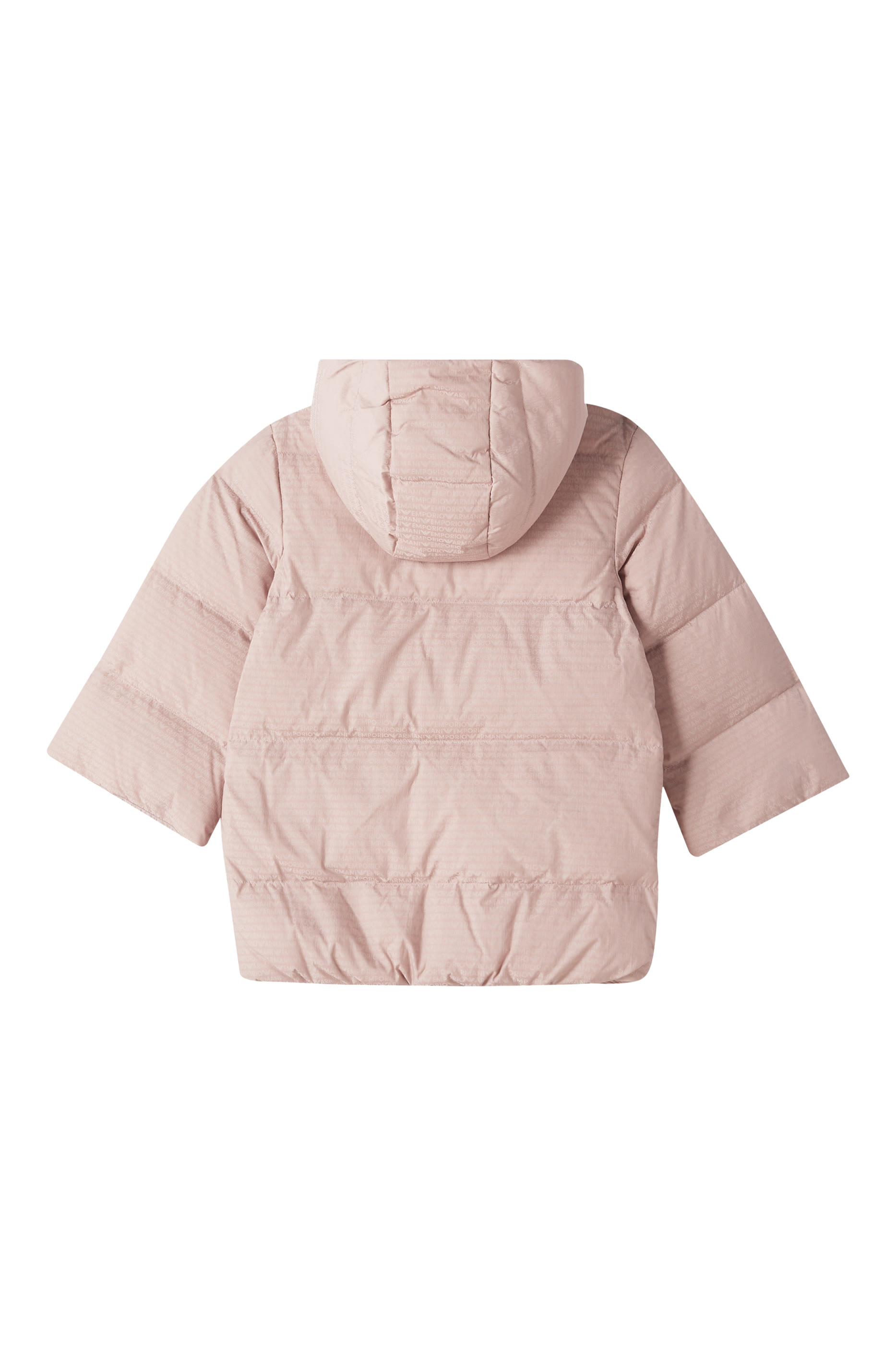 هودي مبطن طويل بشعار الماركة للأطفال