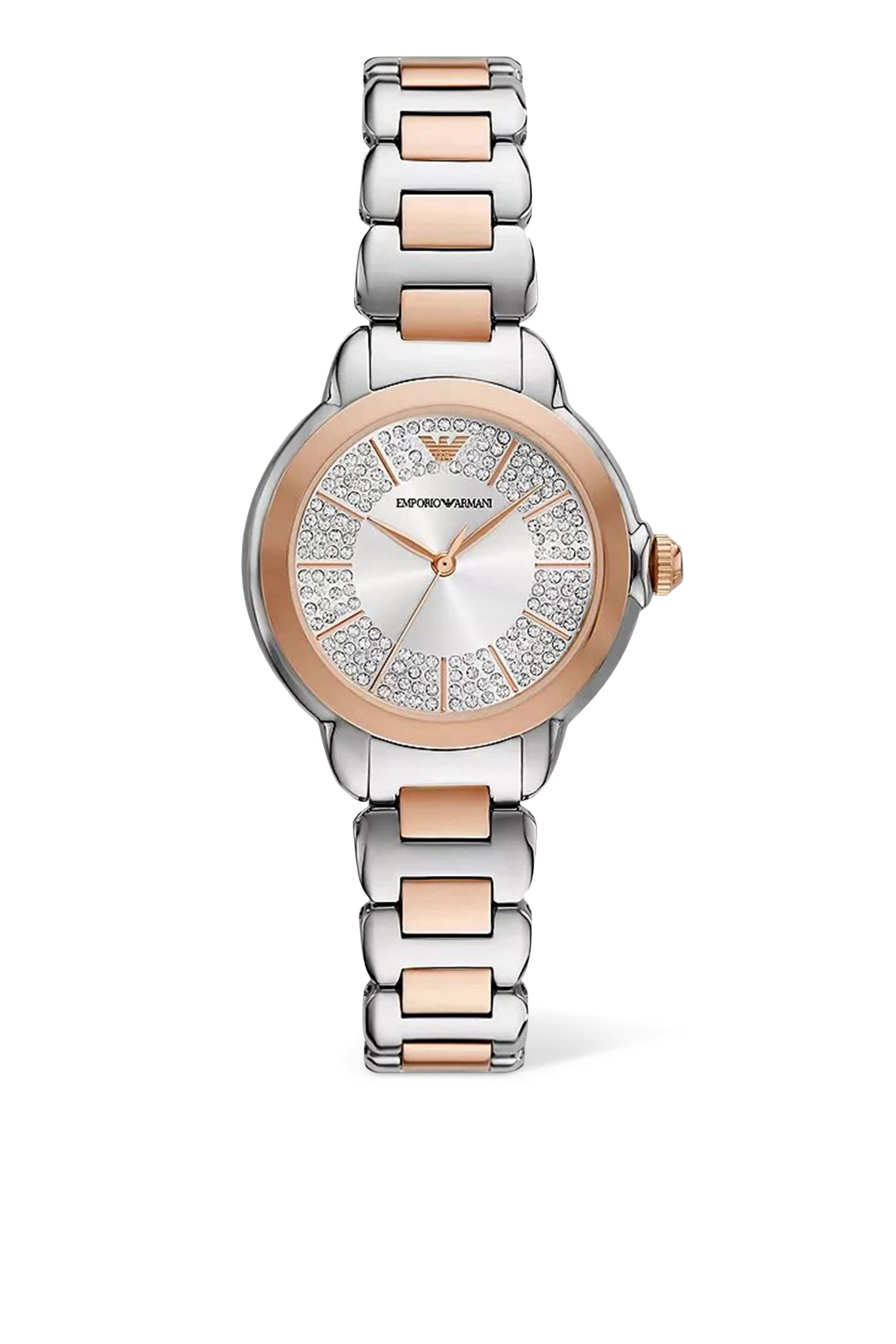 ساعة بثلاث عقارب ستانلس ستيل