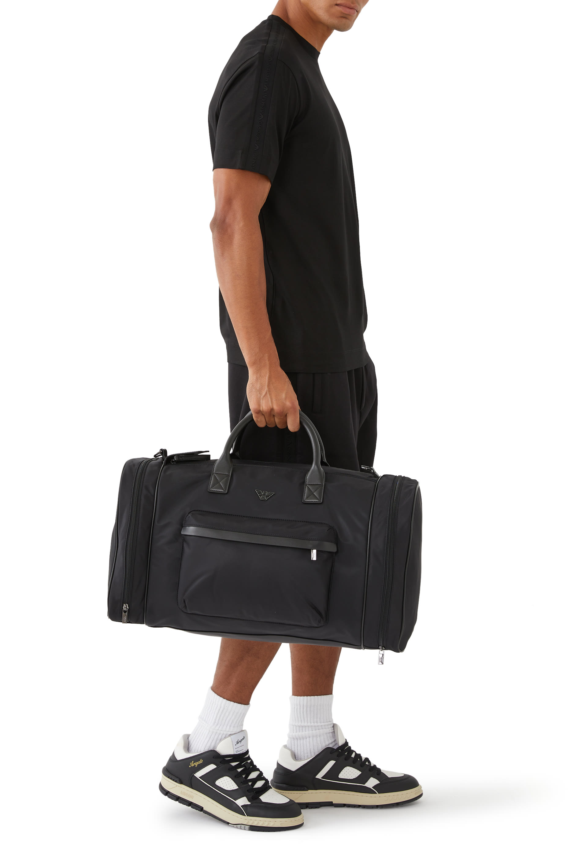 حقيبة دفل بشعار النسر نايلون