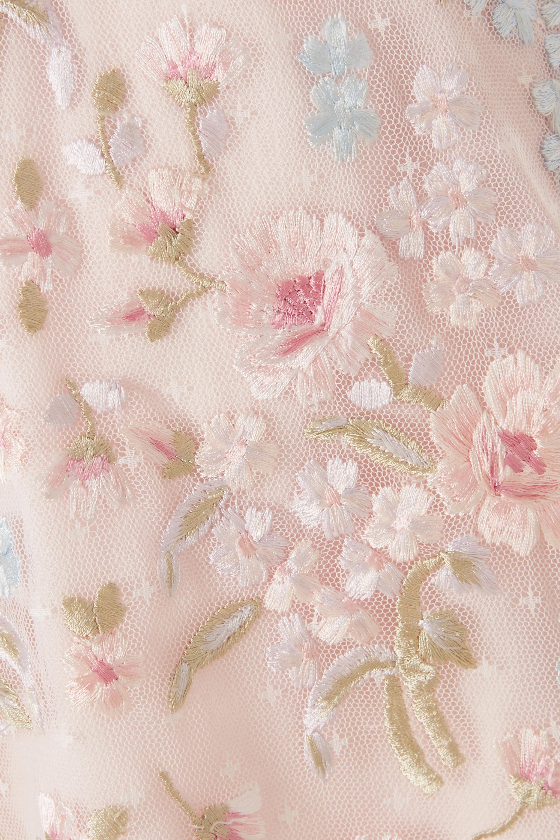 فستان بأكمام منفوخة ونقشة زهرة الفاوانيا للأطفال