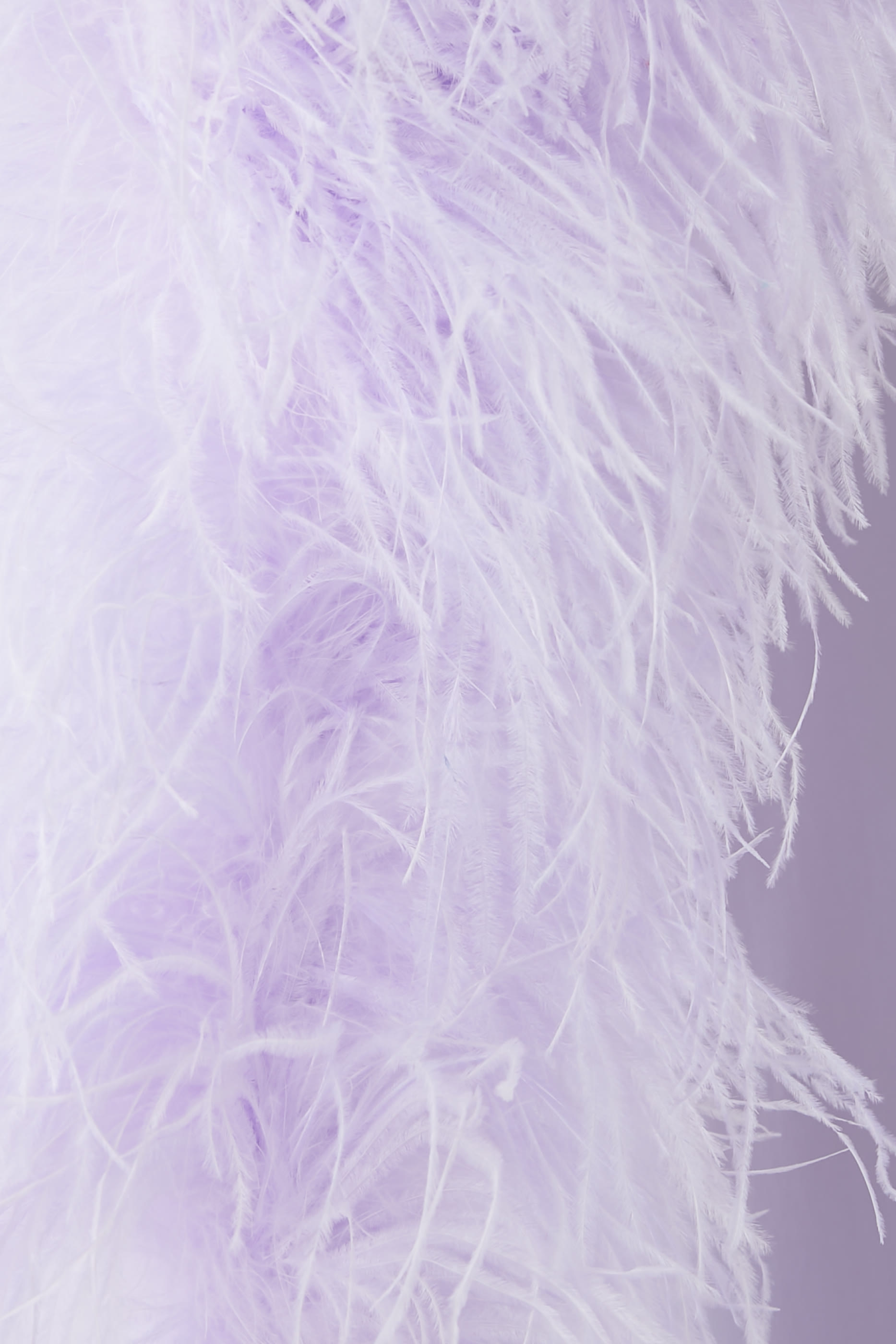 فستان أوبود بحافة ريش