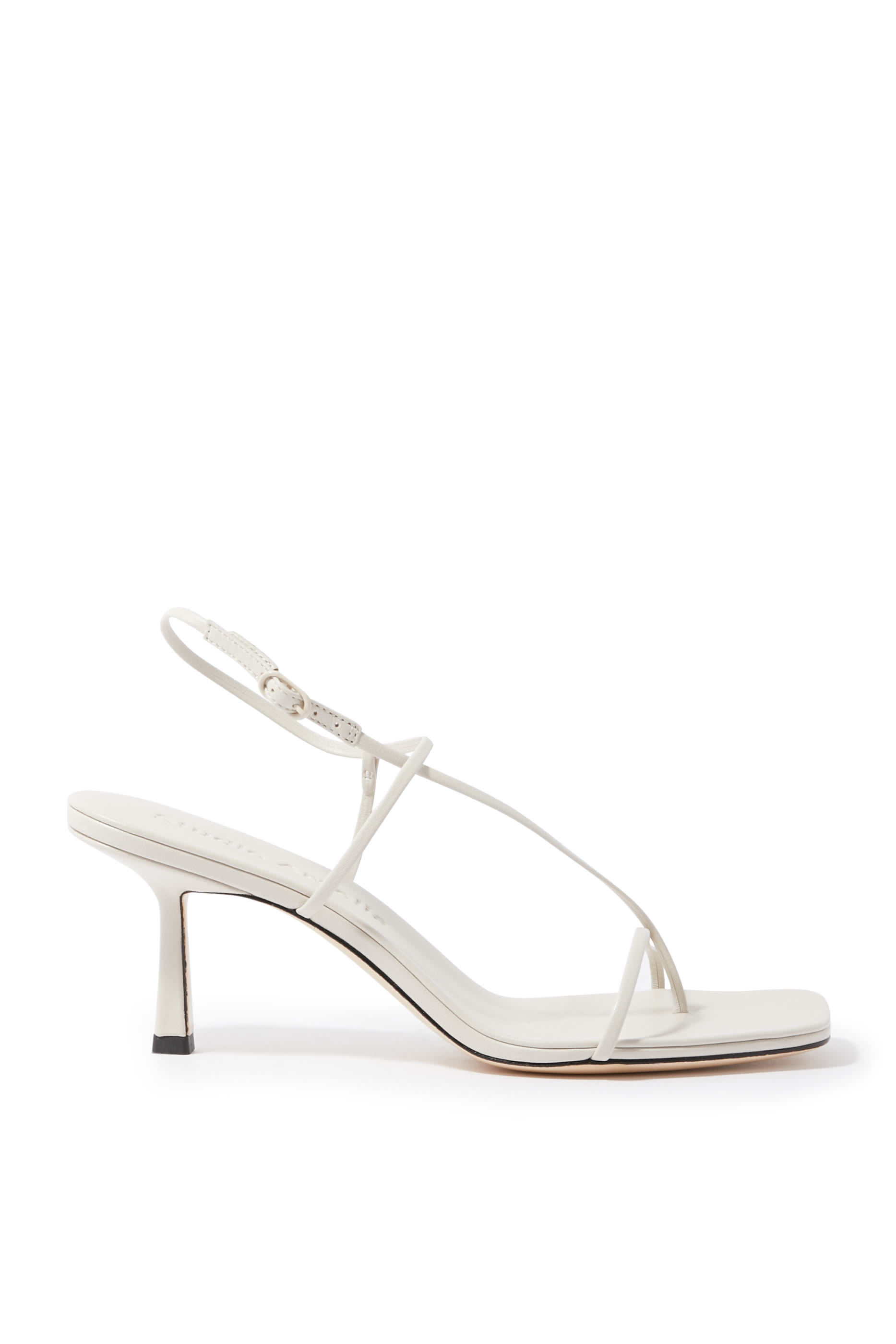 صندل بكعب 70مم مع تصميم متقاطع من الأمام