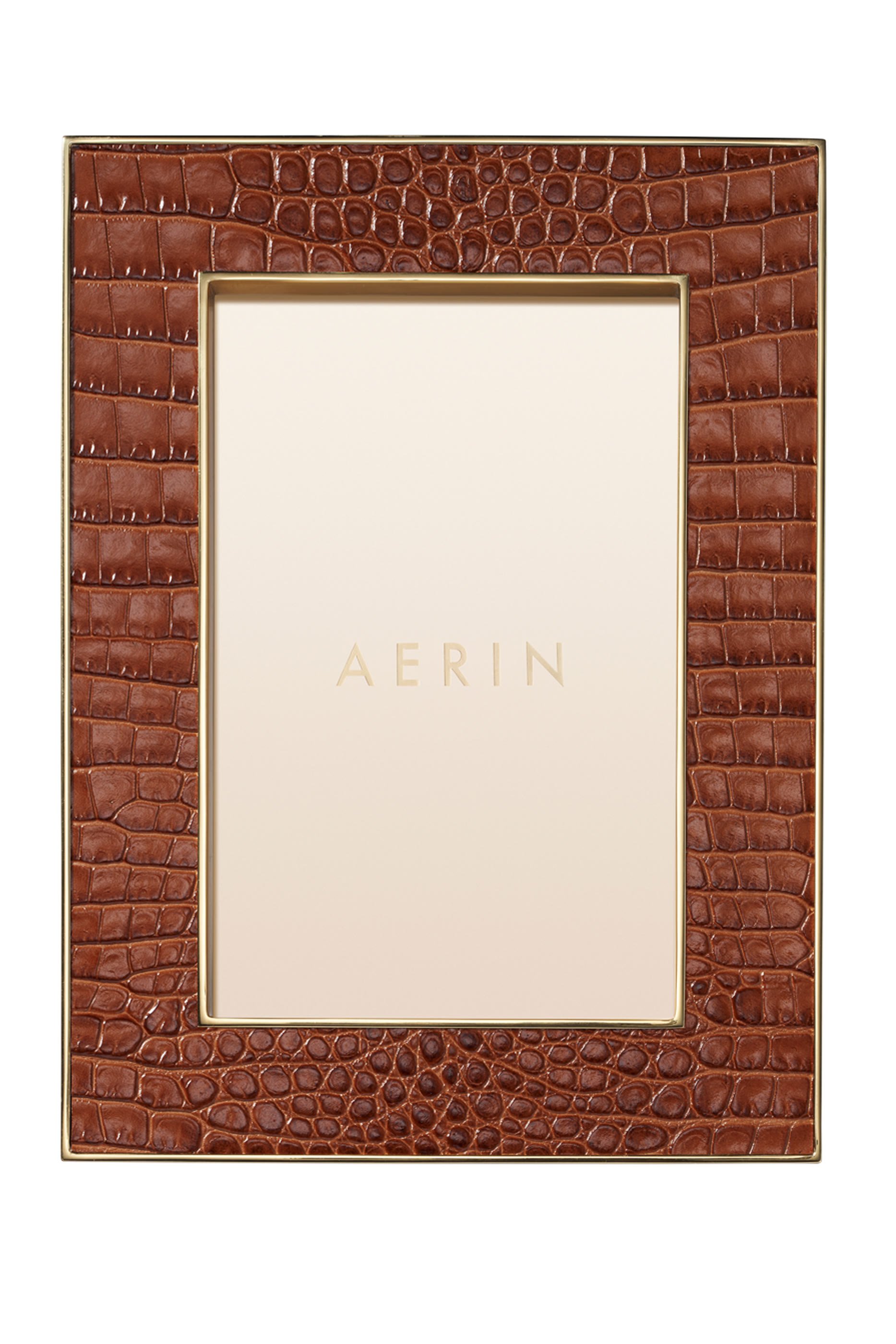 إطار صورة كلاسيك جلد بنقشة جلد التمساح