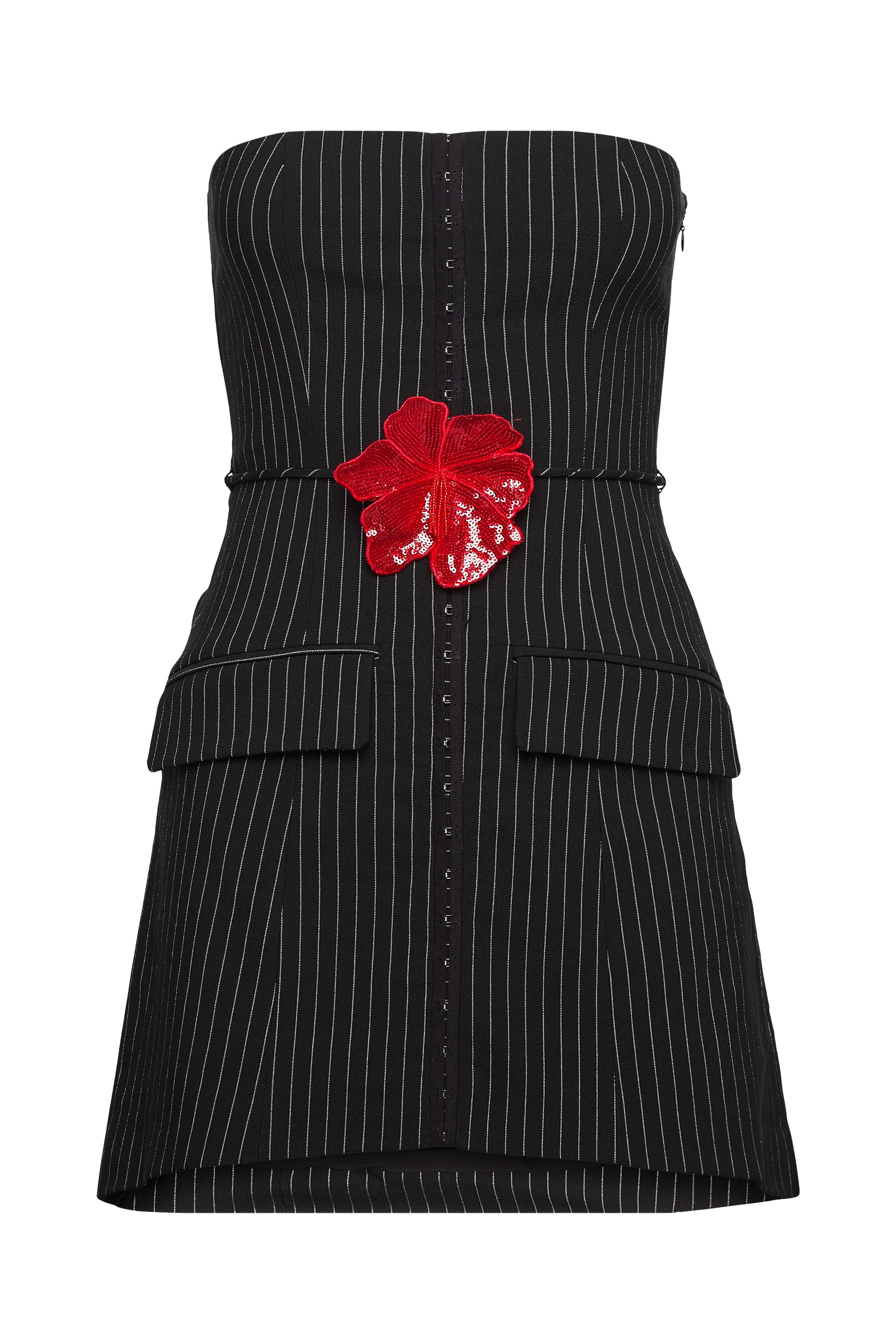 بلوزة بلا حمالات قماش مطاطي