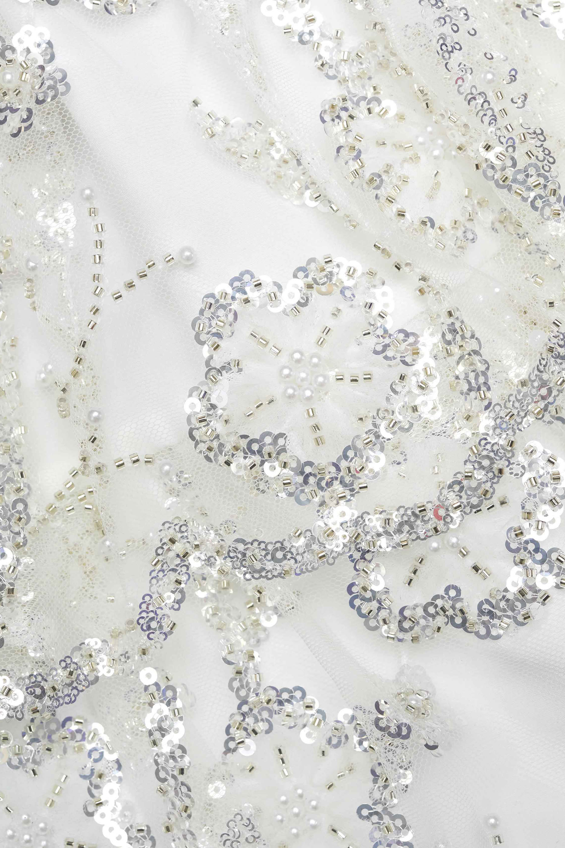 فستان قصير جيرسيه تول مطرز بالترتر للأطفال