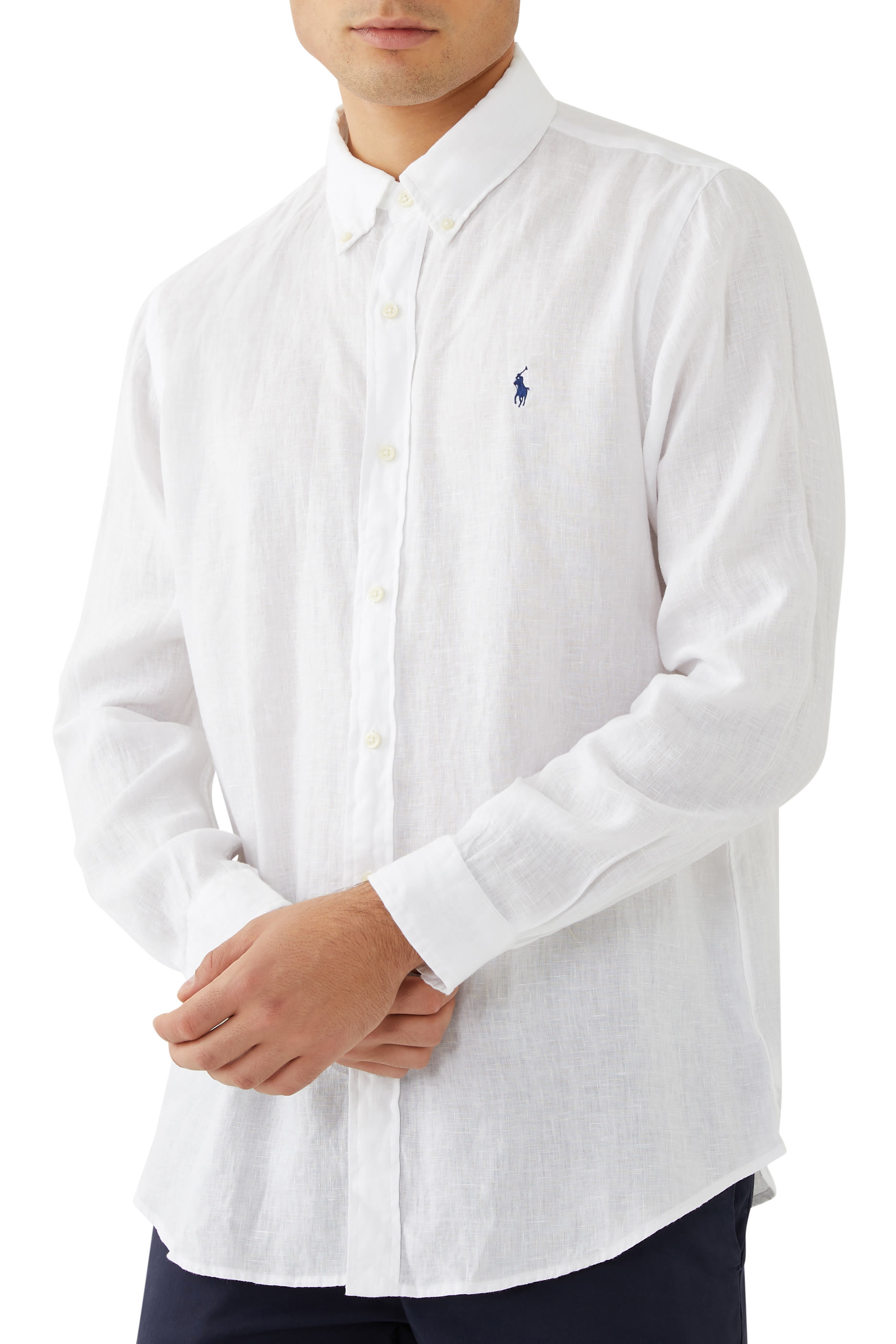 Embroidered Logo Cotton Shirt