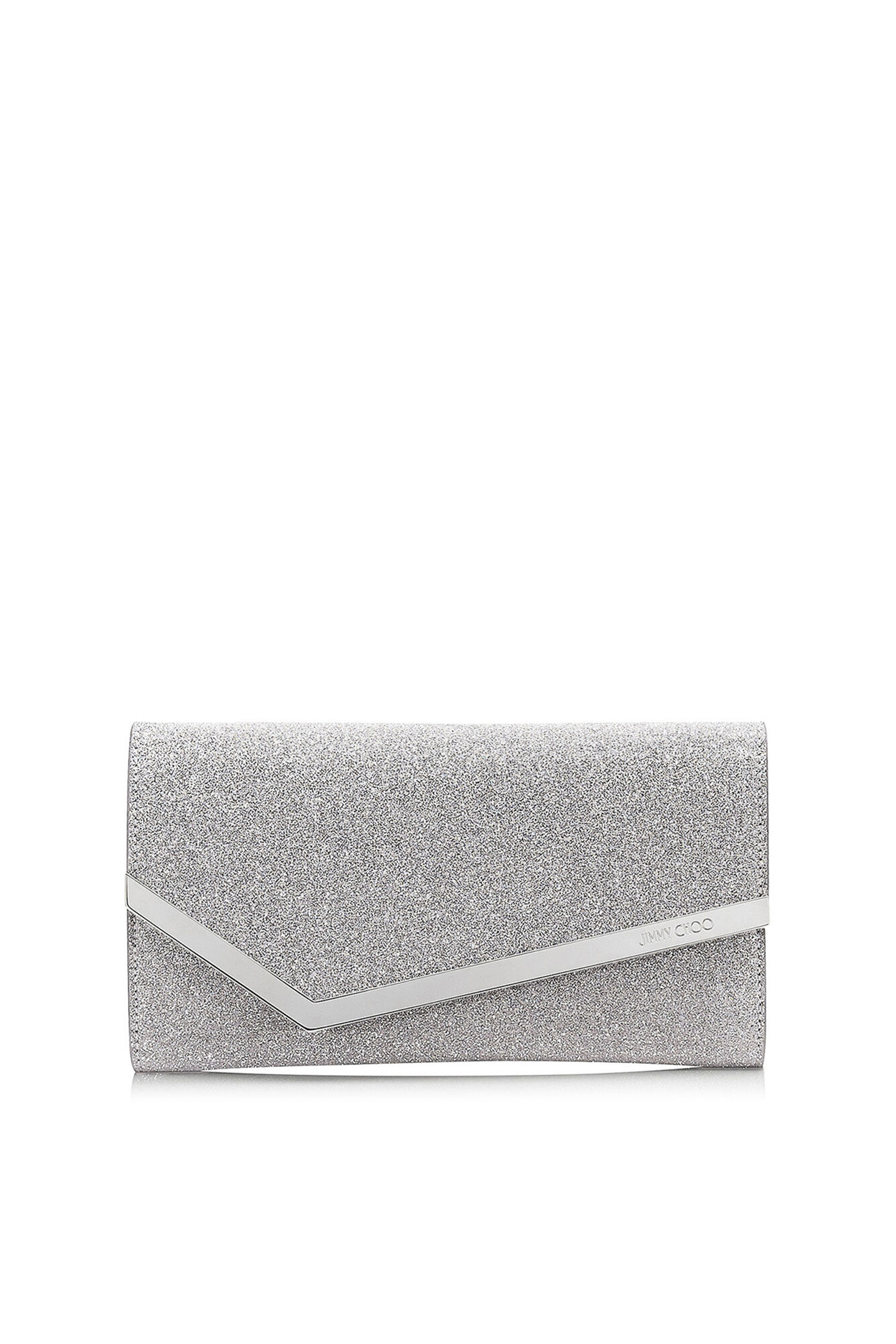 كلاتش إيمي متوسط الحجم جلد مزين بغليتر ناعم