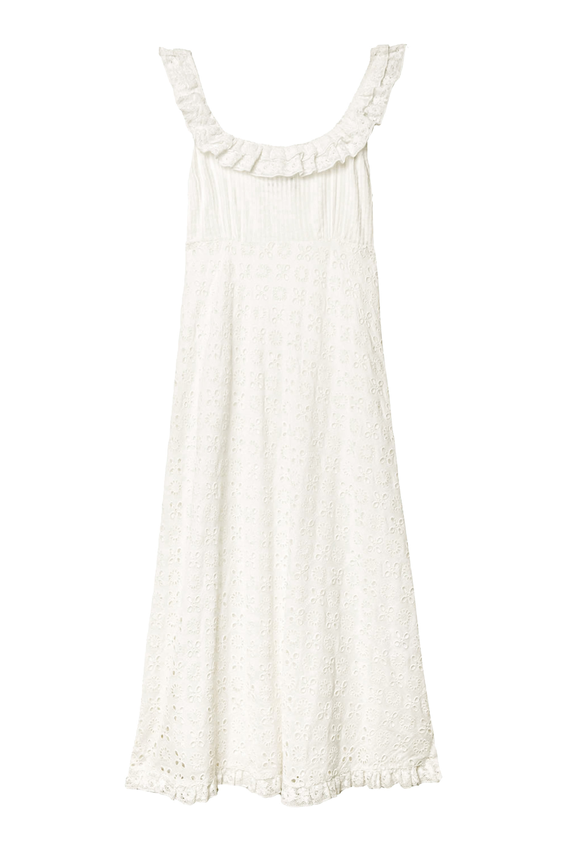 فستان باتسي متوسط الطول قطن