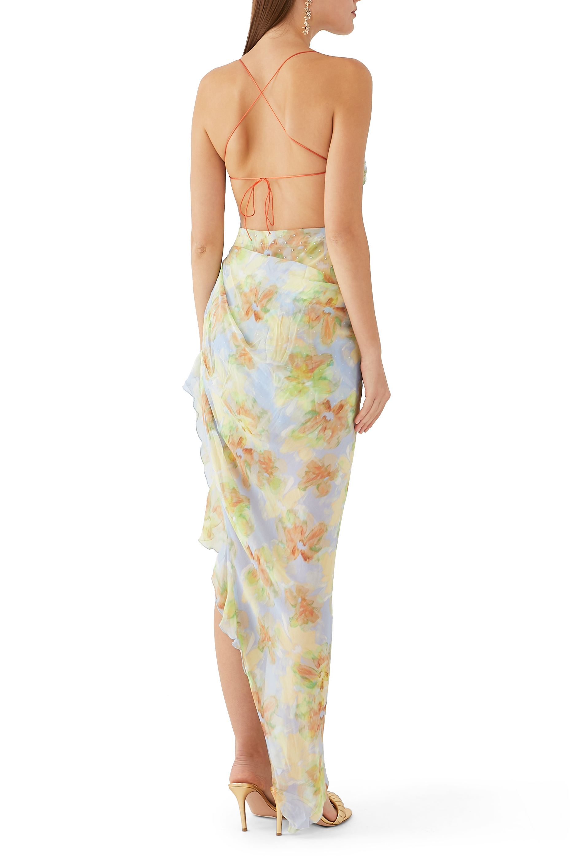 فستان زيفي بتصميم غير متماثل