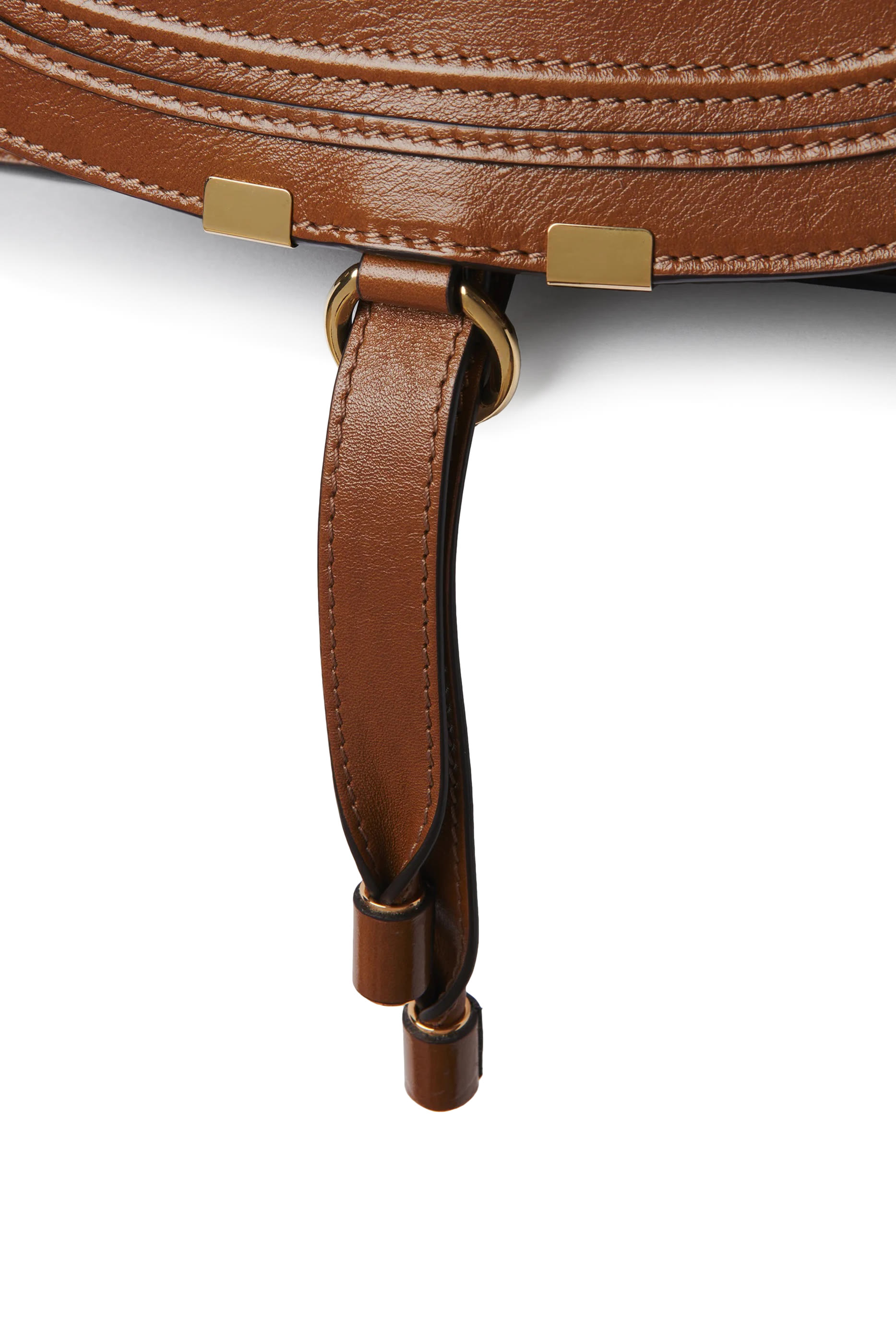 حقيبة كتف مارسي صغيرة جلد لامع