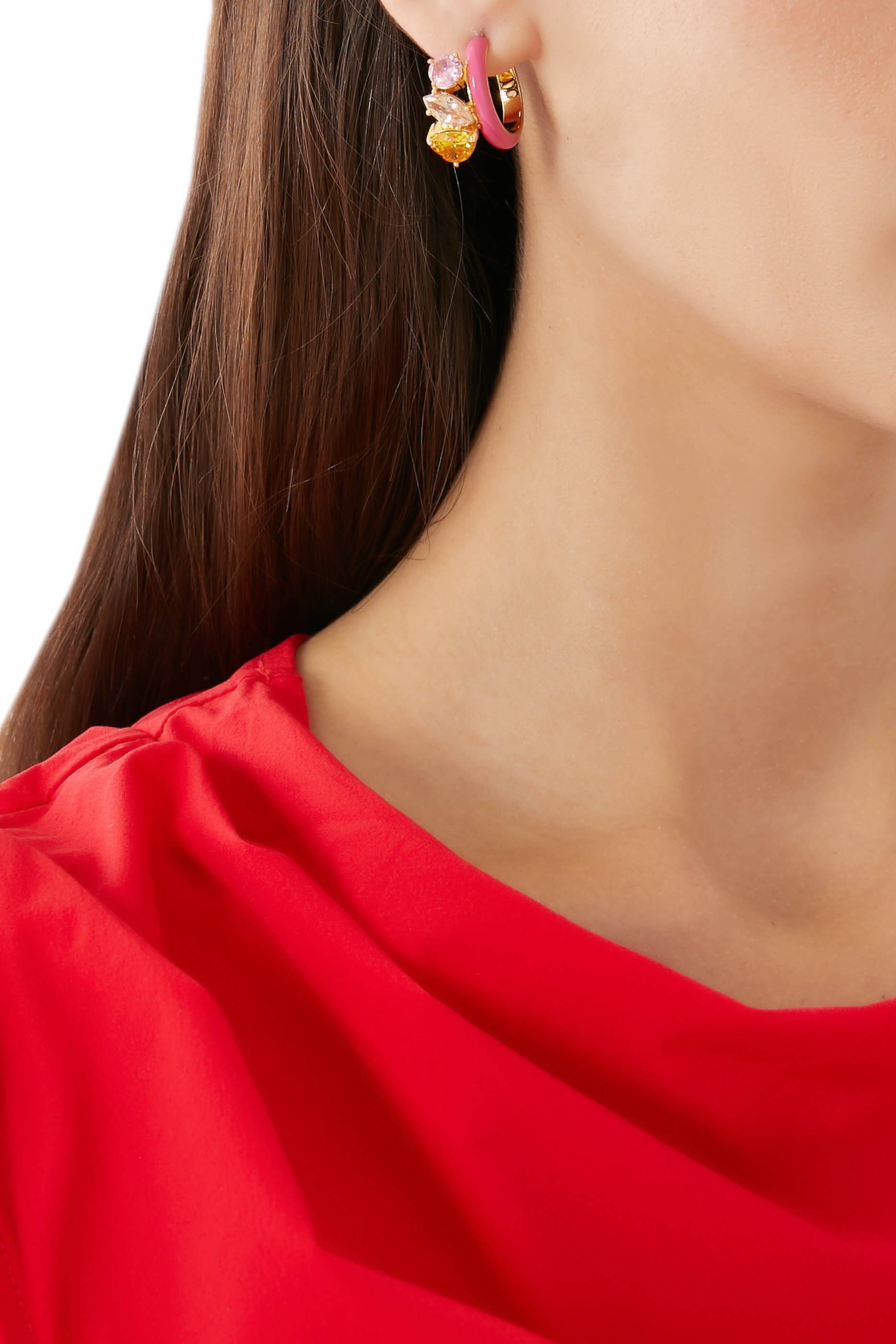 أقراط هاجي مزينة بالمينا