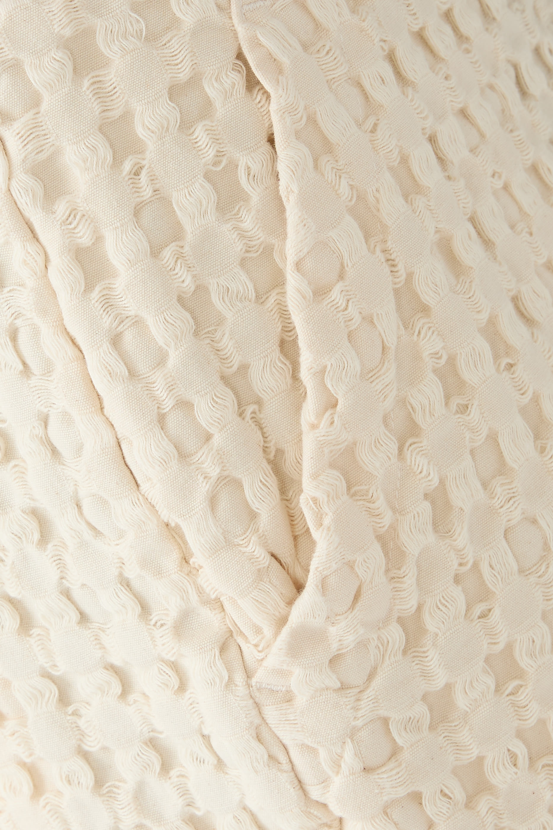 قميص ايكرو بياقة كوبية قماش متشابك