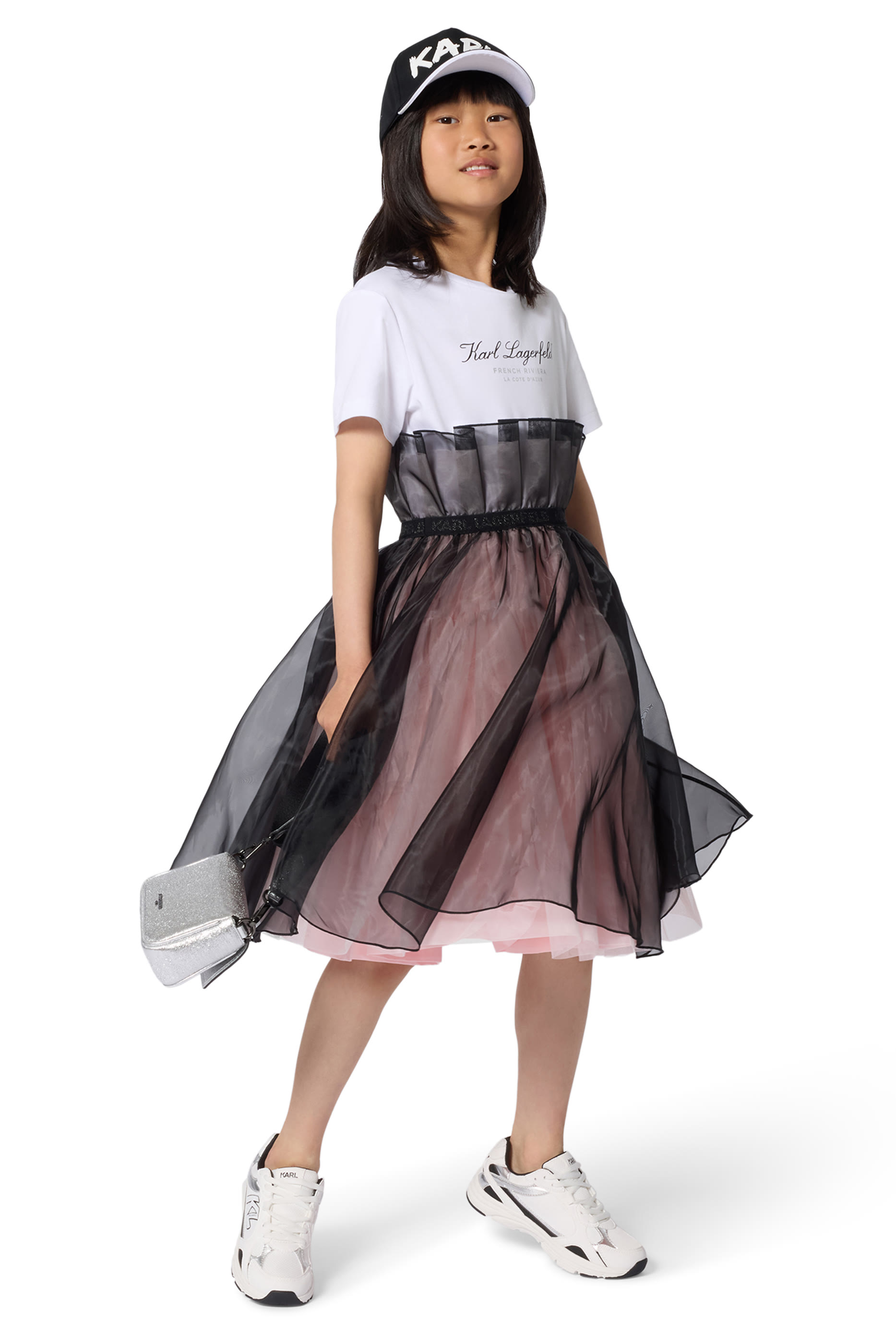 فستان قماش شبكي للأطفال