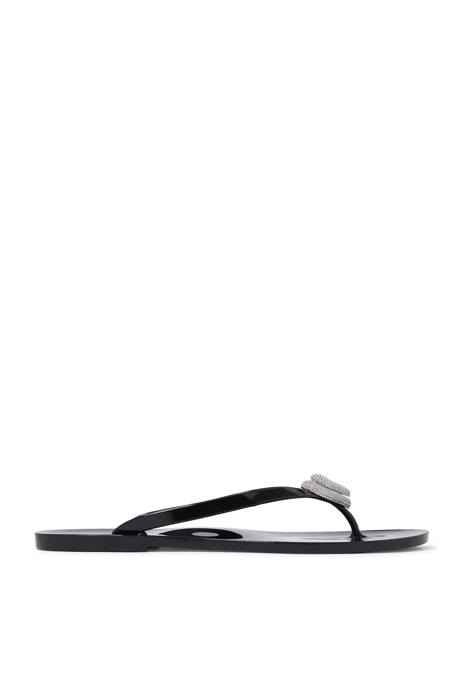 حذاء مفتوح من الخلف بتصميم ثونغ بقلب مزدوج