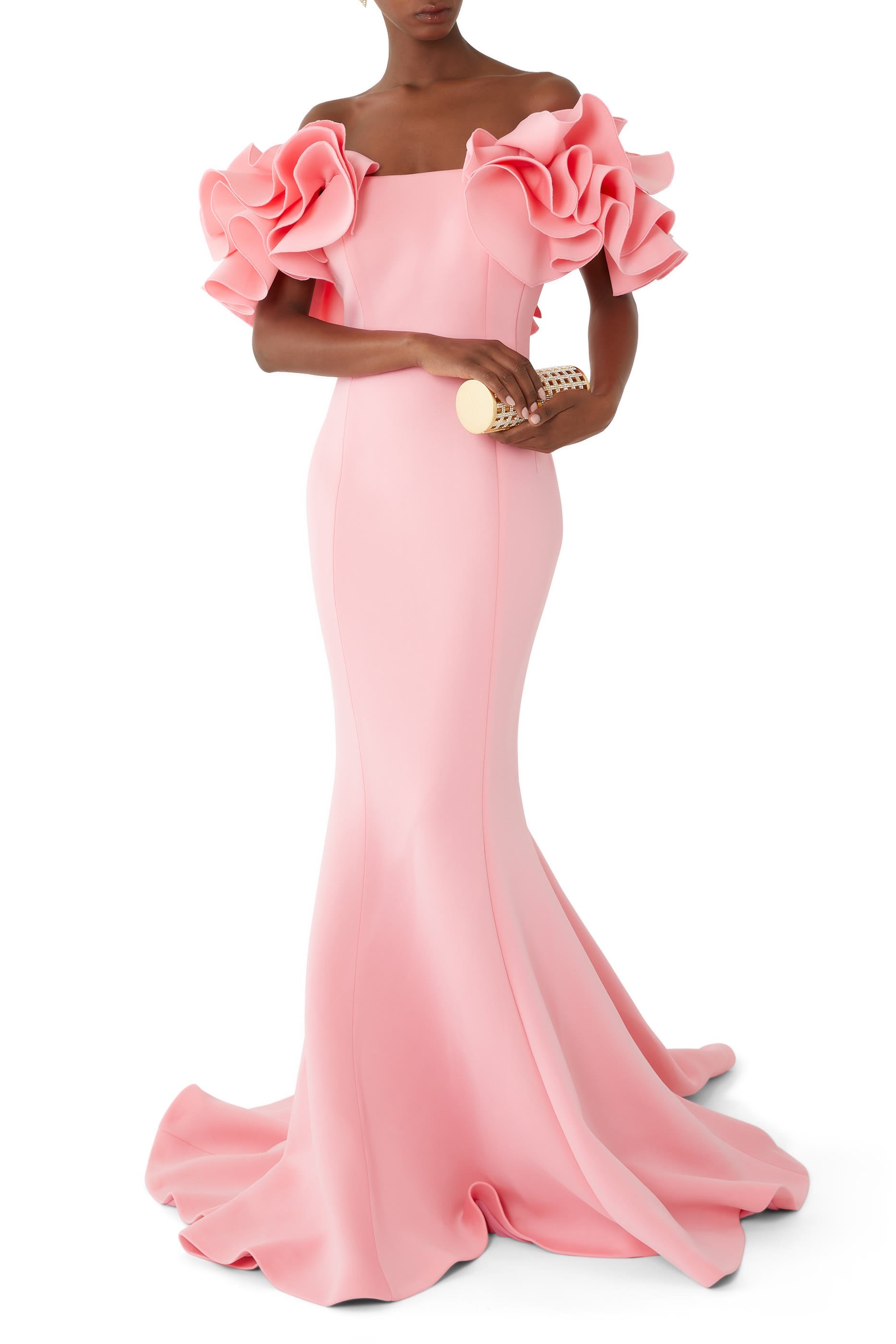 فستان بلاش شيث بأكتاف متساقطة