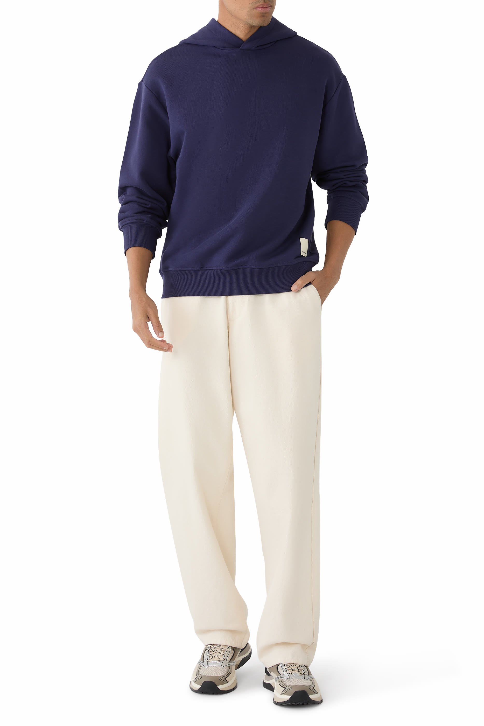 سويت شيرت بغطاء رأس وشعار آجل كلوب