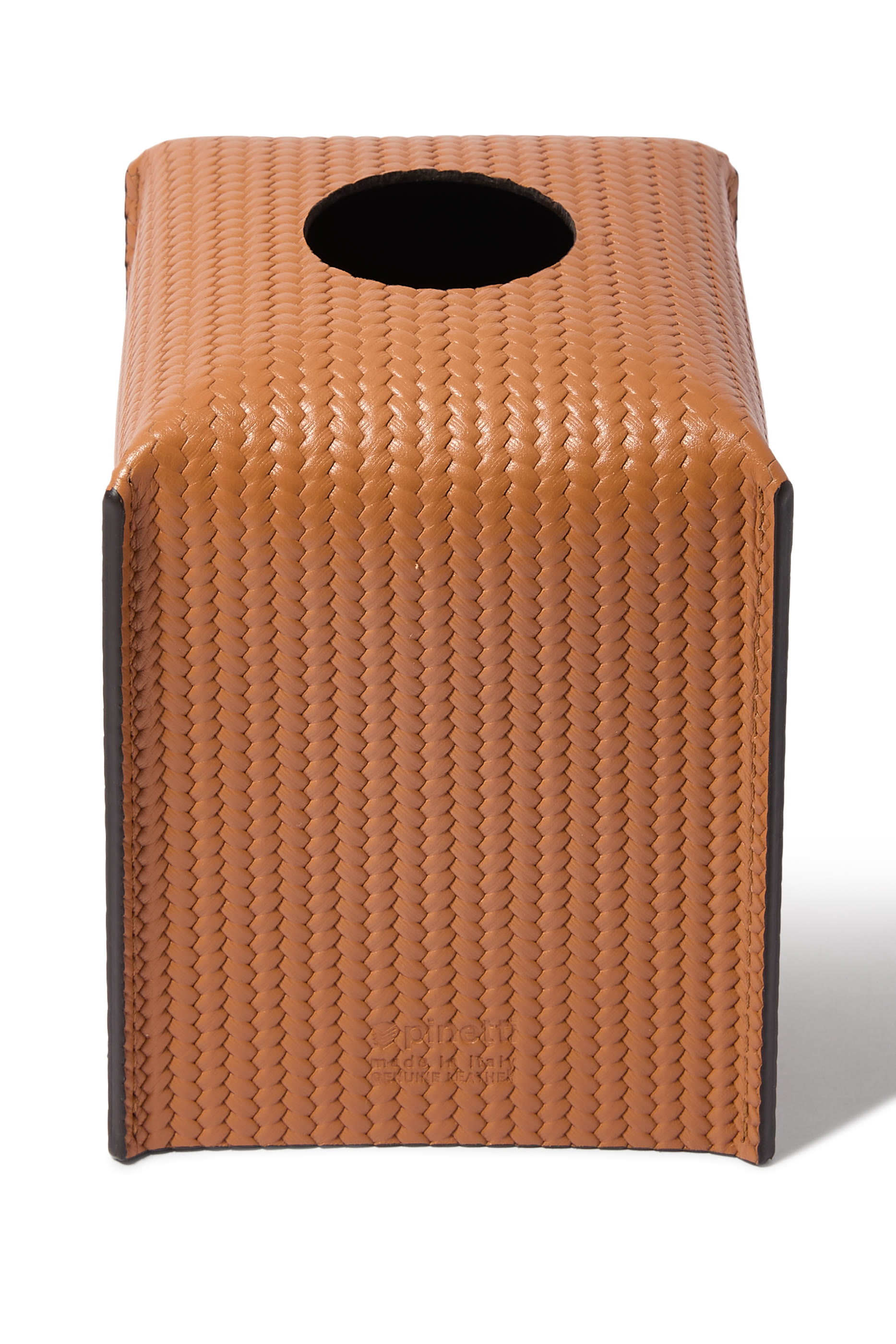 علبة مناديل بتصميم مربع مجدول