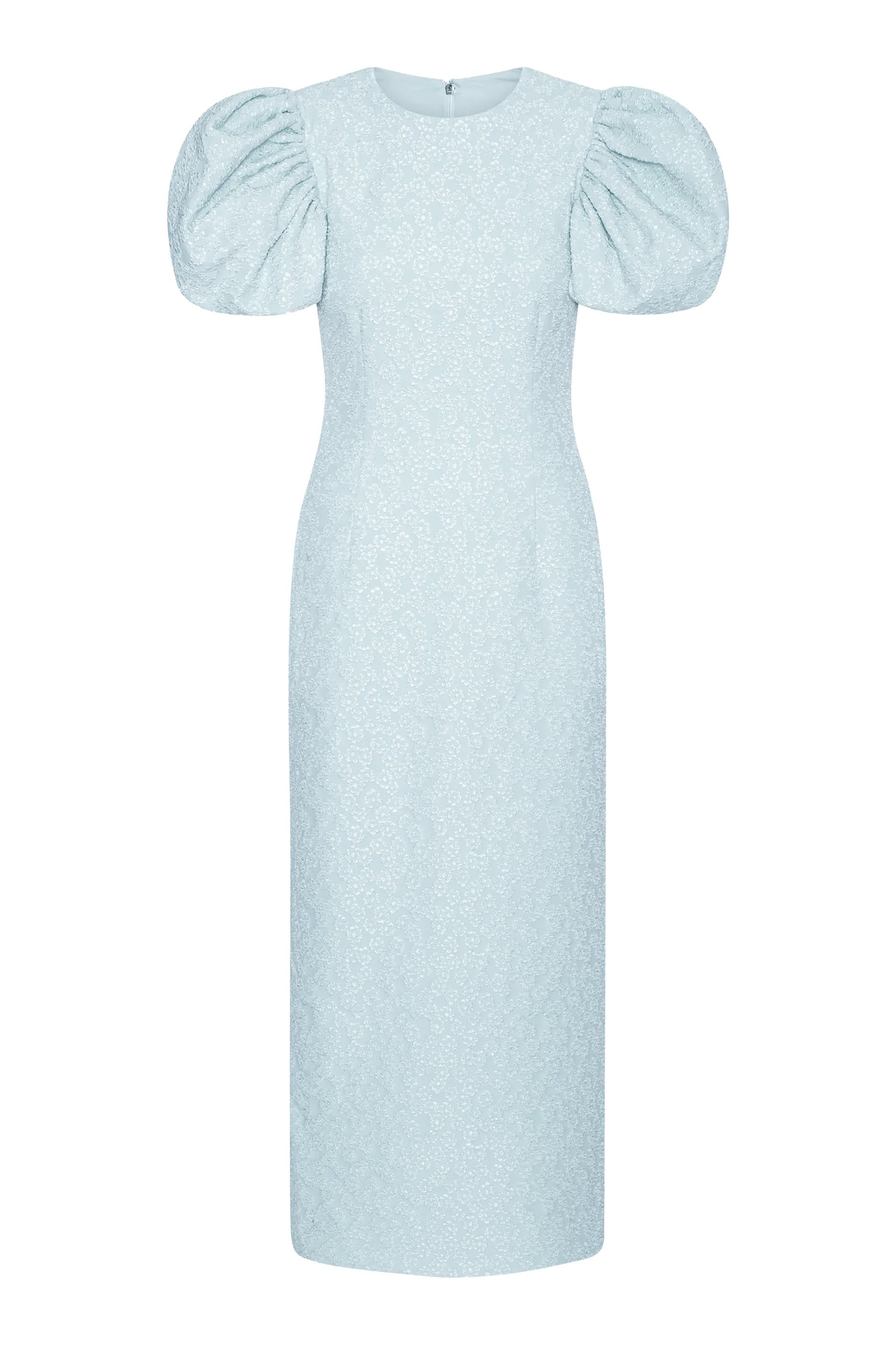 فستان منفوخ متوسط الطول جاكار