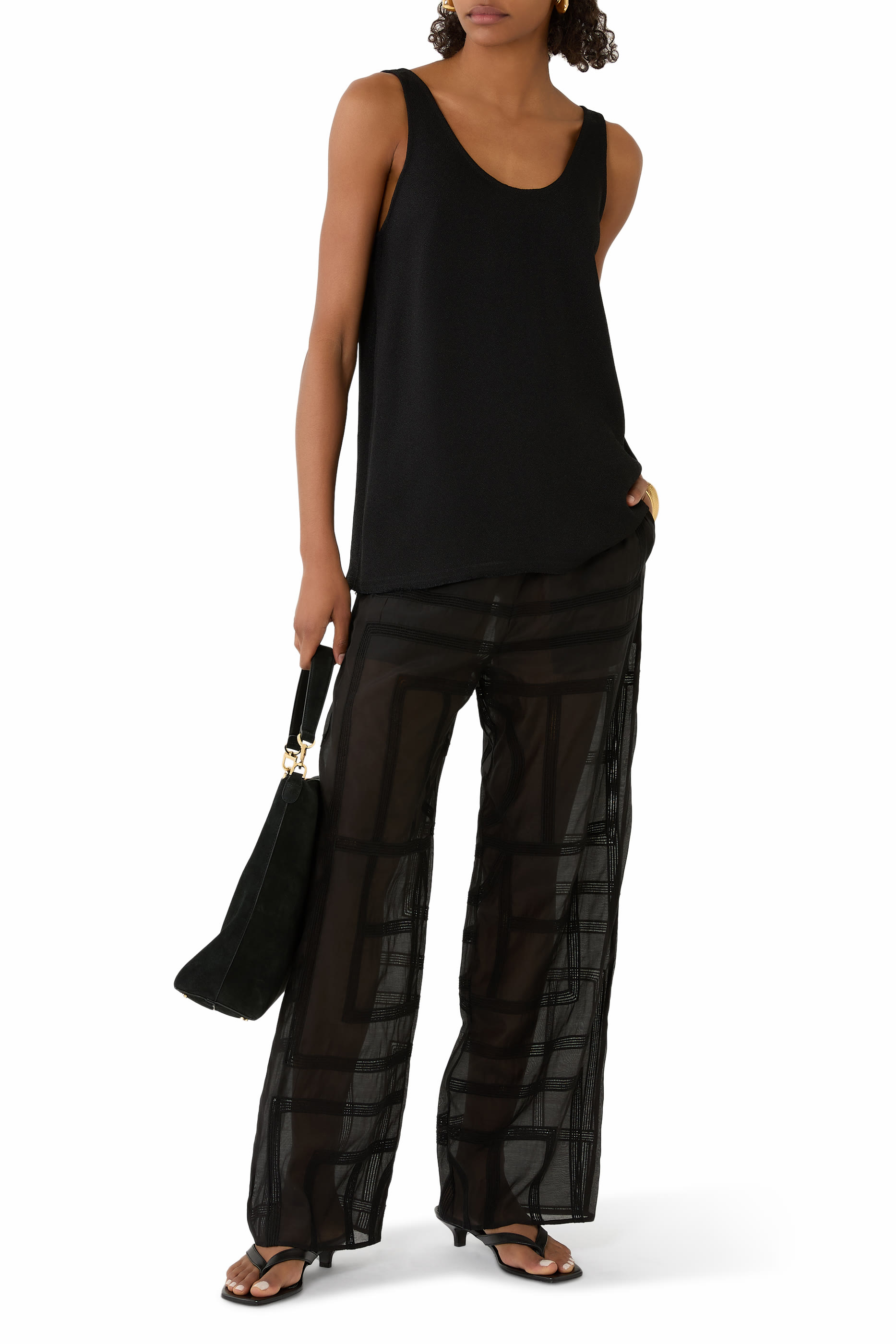 بلوزة سابل بلا أكمام