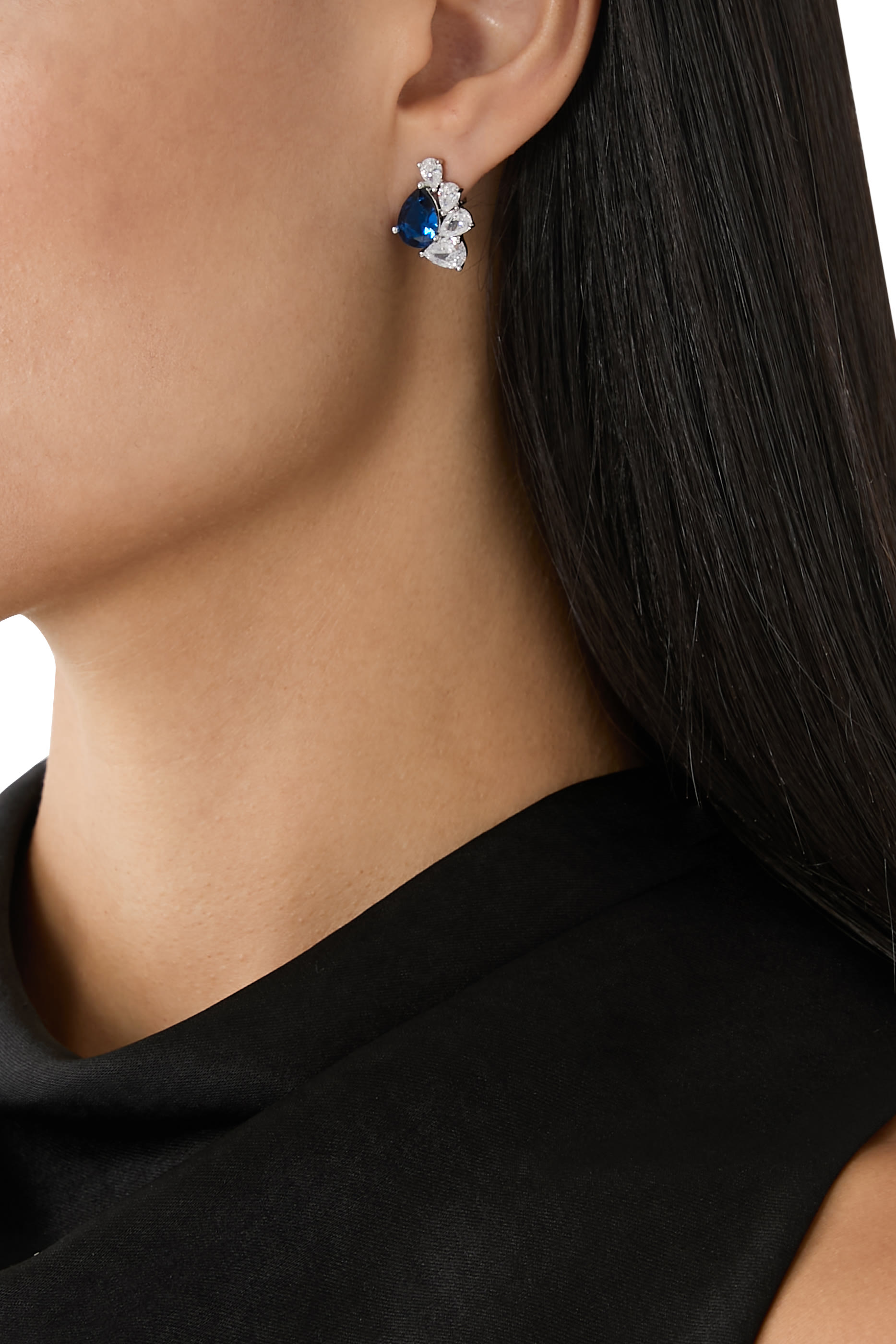 أقراط مرصعة بأحجار زركونيا مكعبة بتصميم كمثرى وماركيز