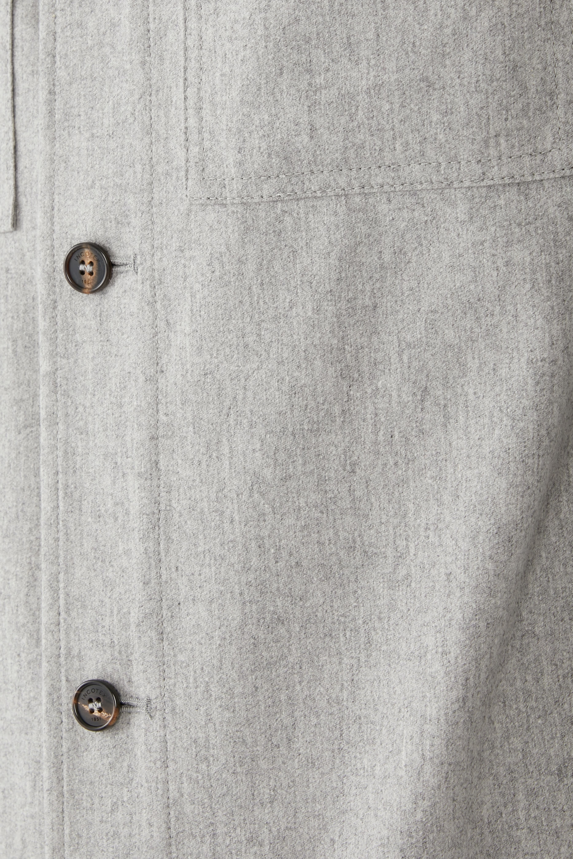 قميص بتصميم جاكيت فلانيل صوف وكشمير