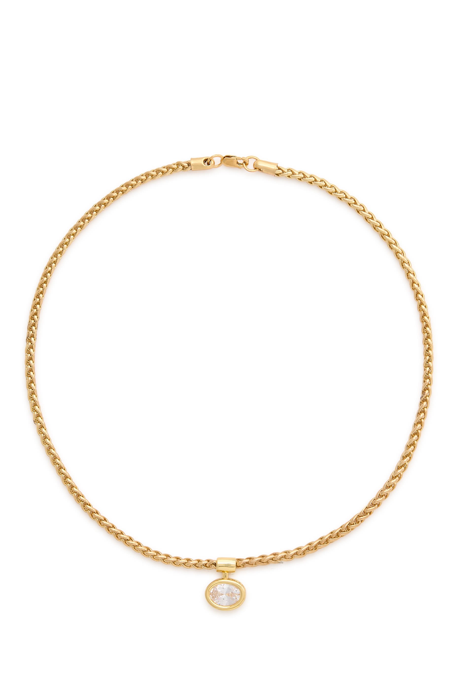 قلادة أولمبيا مزينة بحجر زركونيا مقطع بتصميم الماس