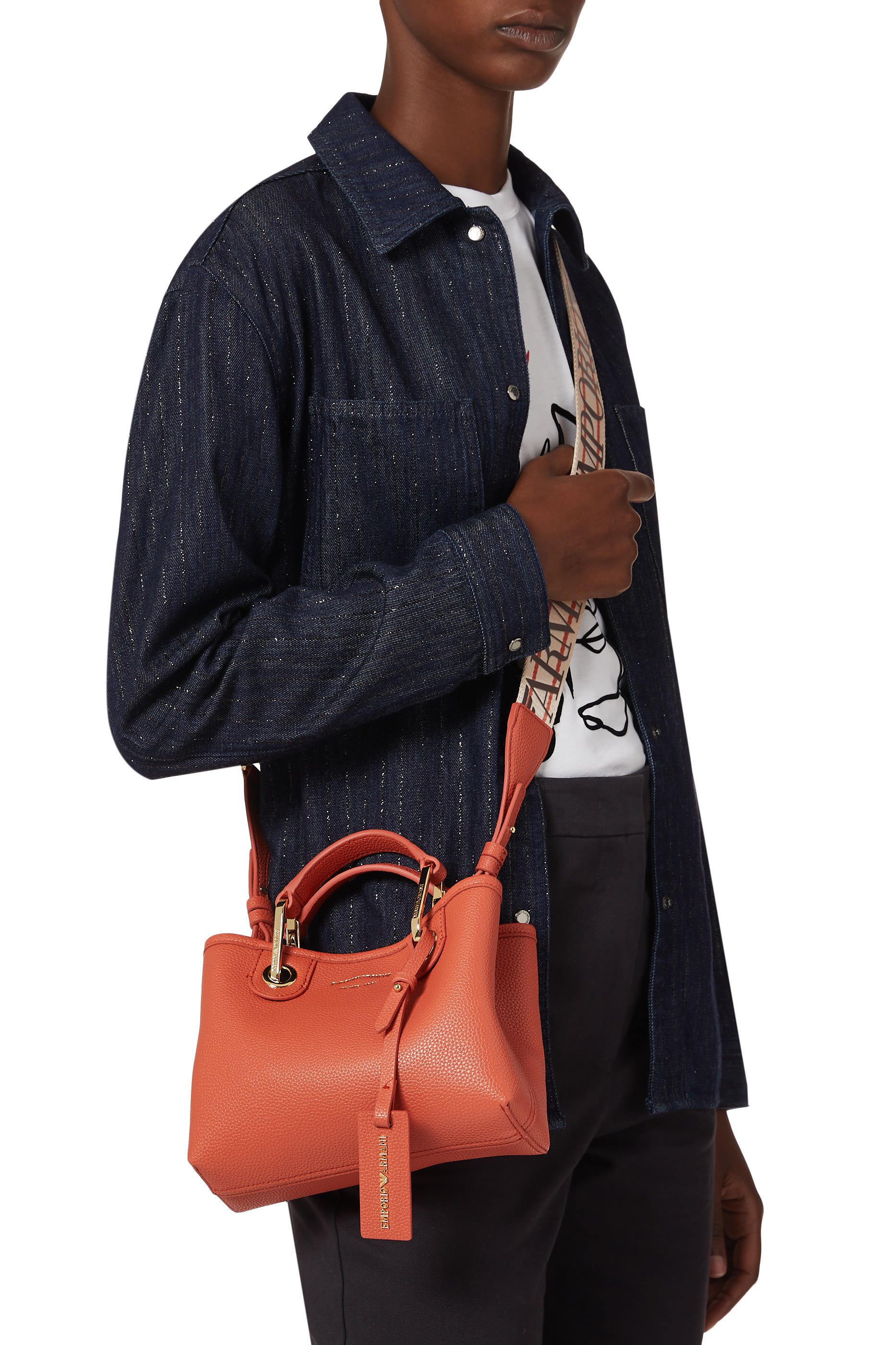 حقيبة يد مقاس XS بشعار الماركة