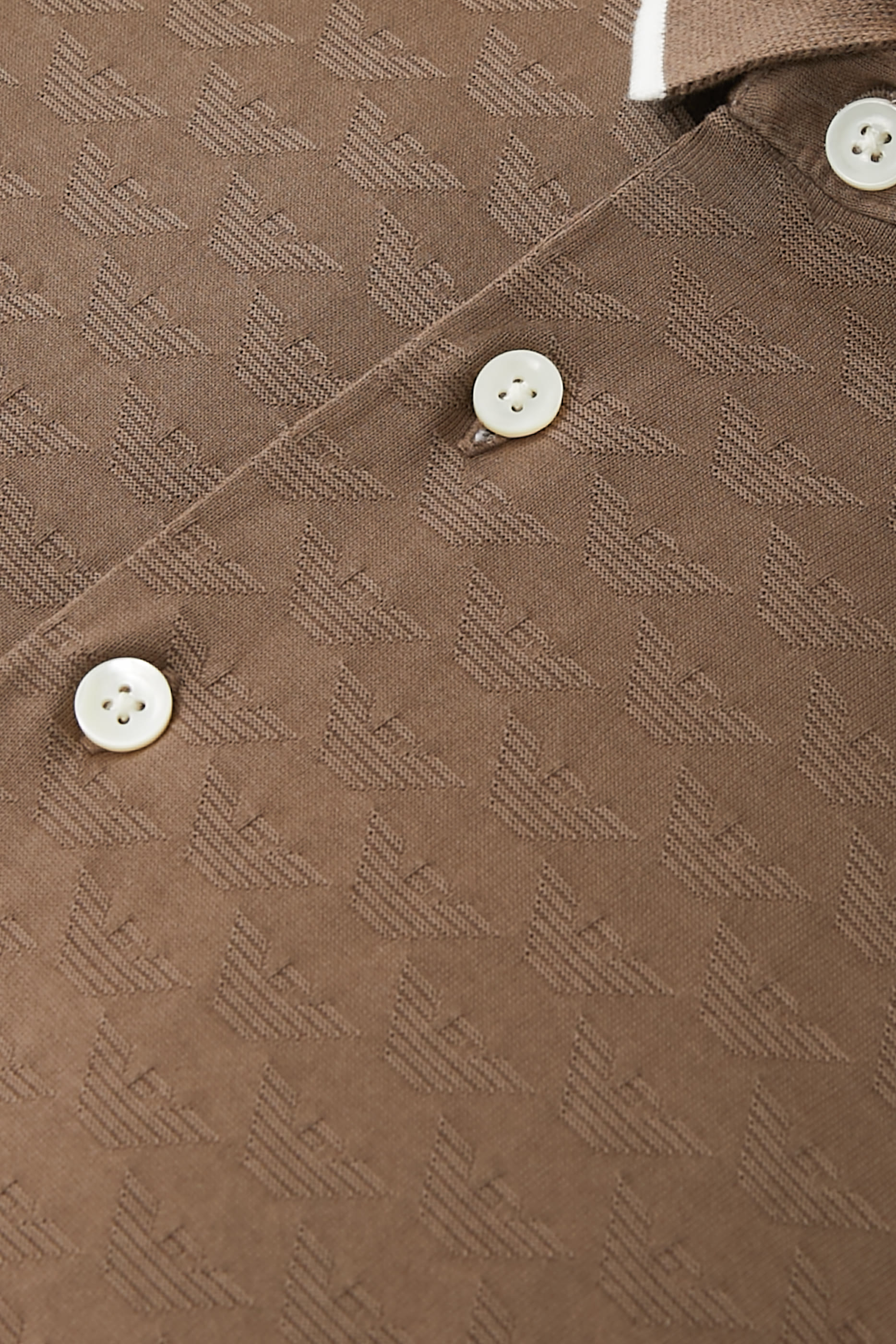 قميص بولو جيرسيه ميرسيريزد بنقشة شعار الماركة جاكار بالكامل