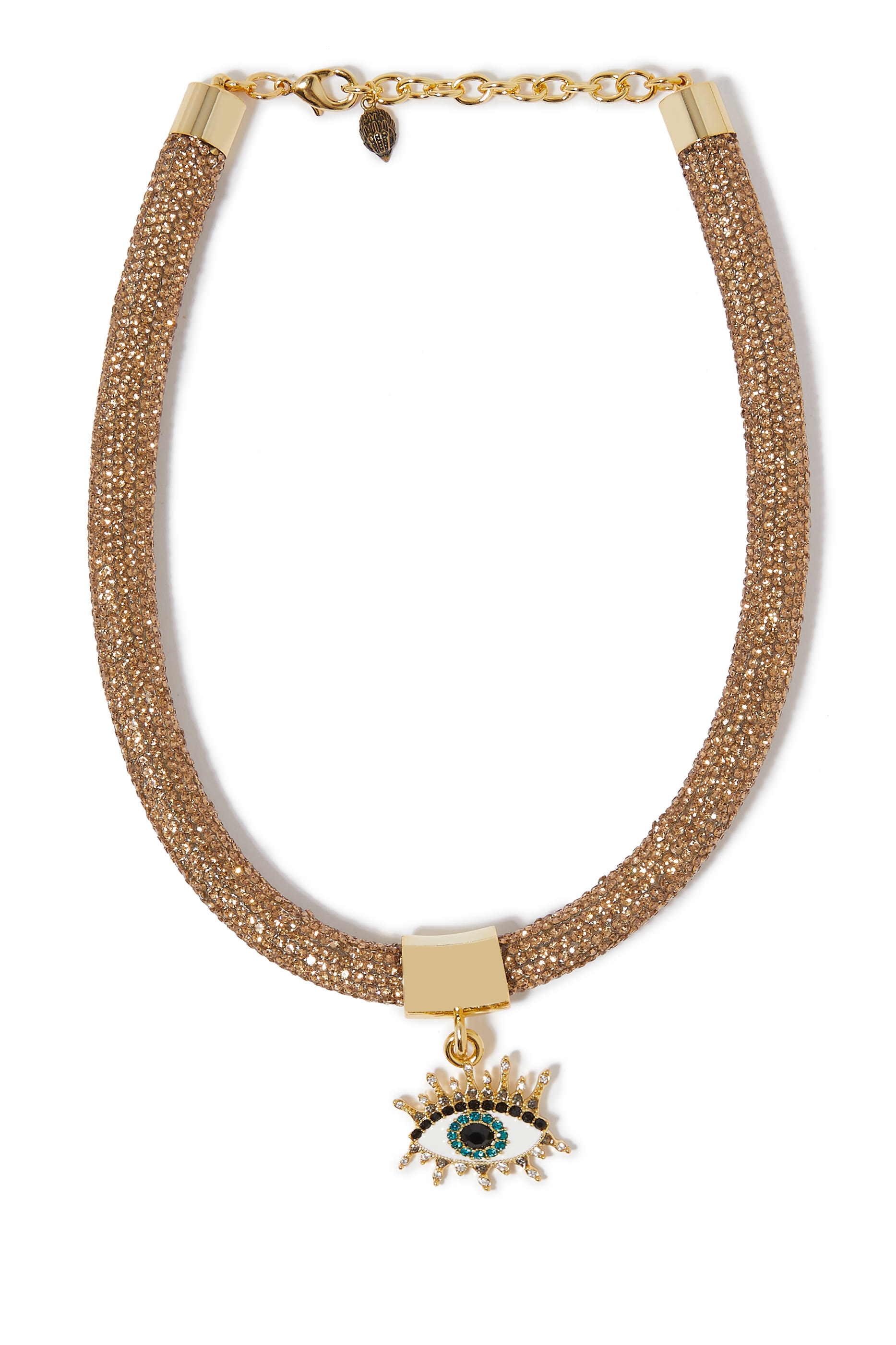 قلادة بتصميم حبل مرصعة بالكريستال