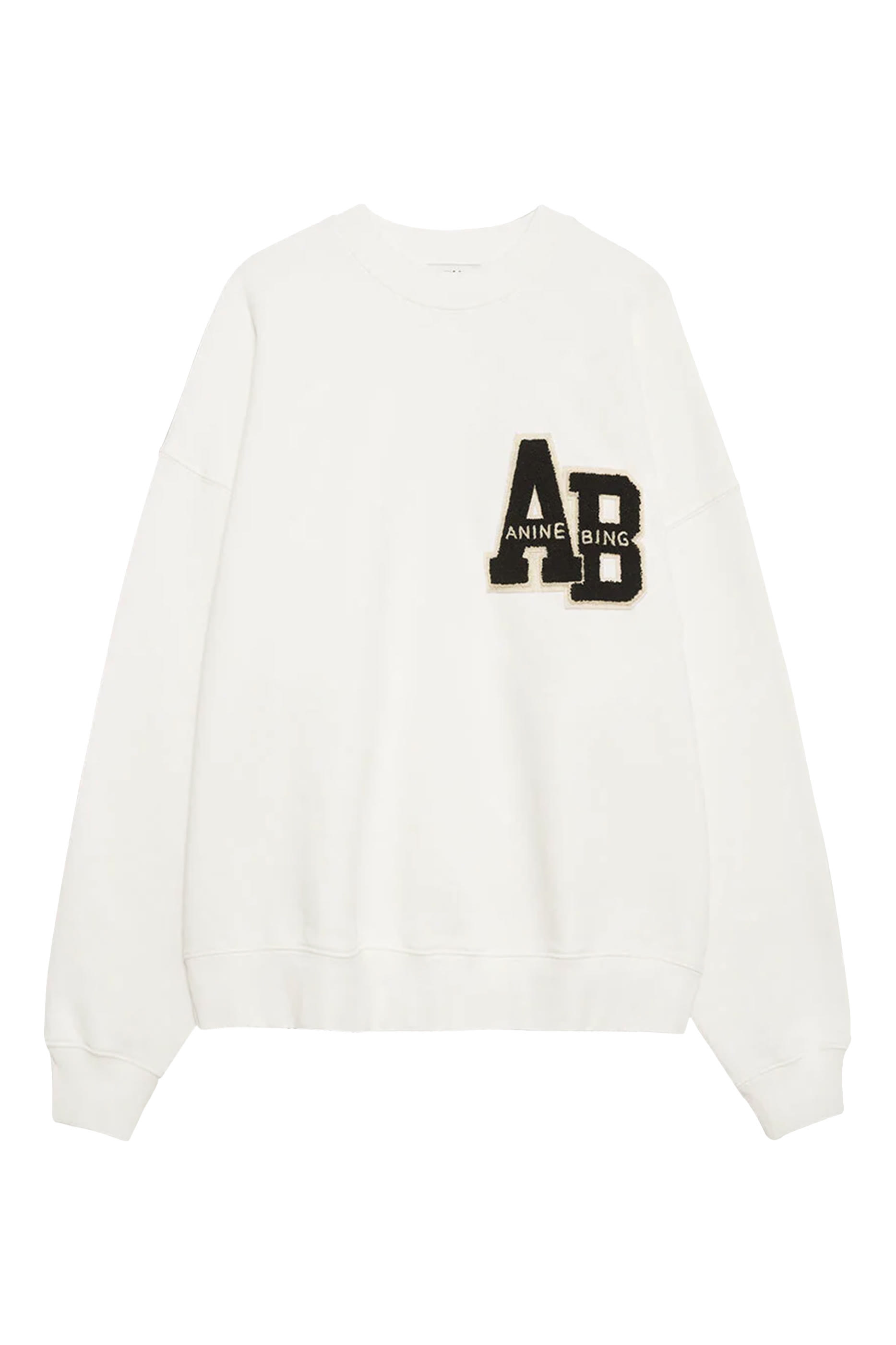 سويت شيرت مايلز بقصة فضفاضة وحروف شعار الماركة