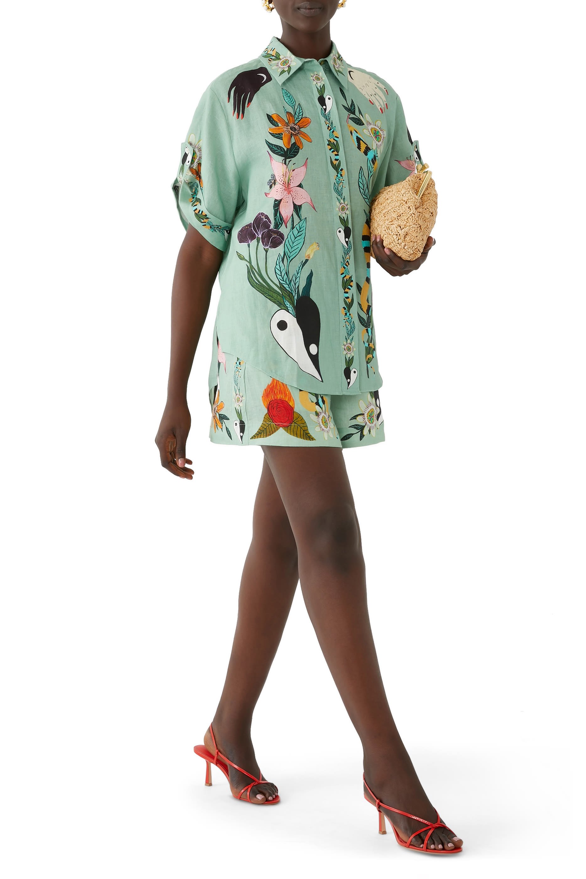 قميص ميغان بقصة واسعة كتان