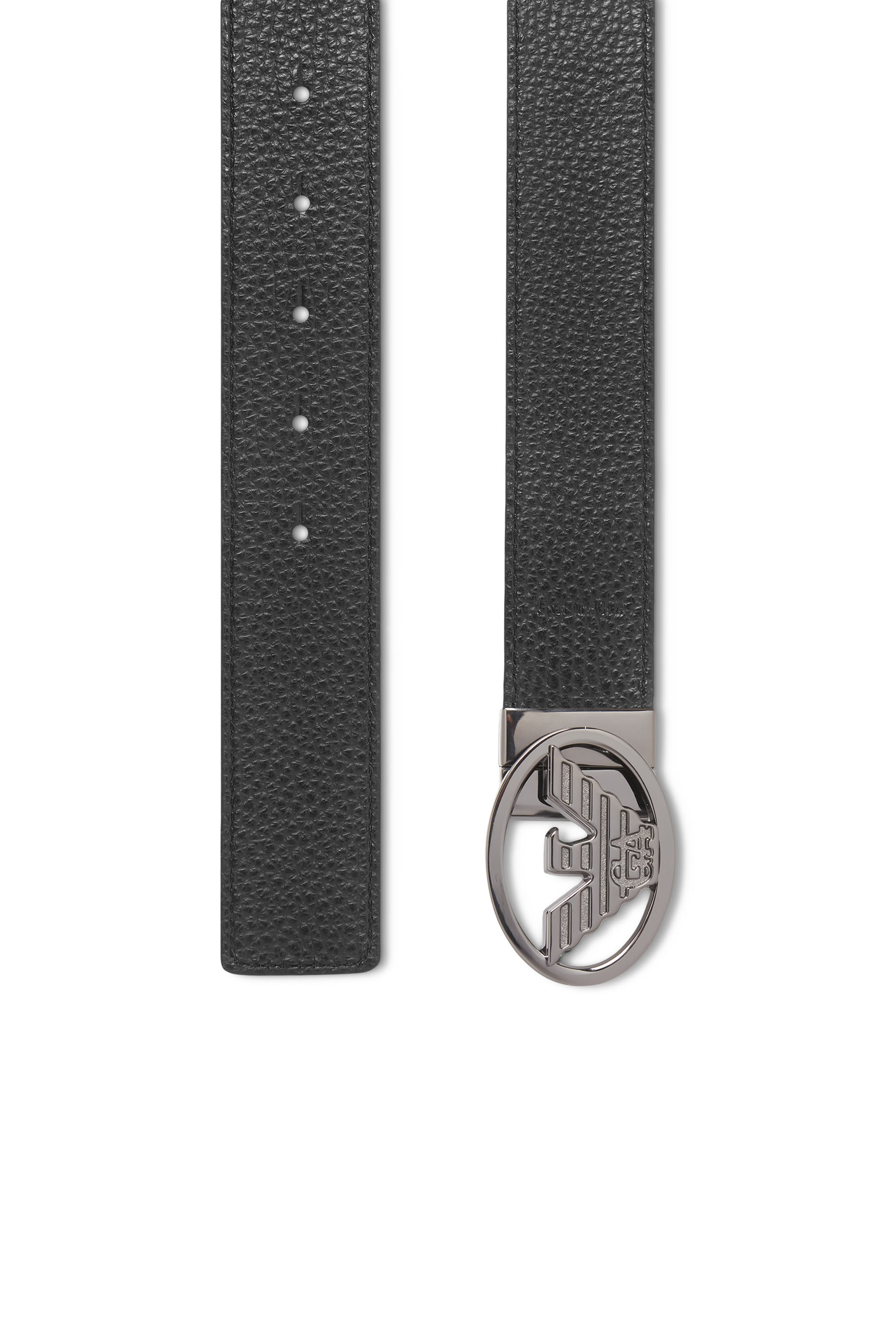 حزام بحلية بشعار الماركة جلد ناعم