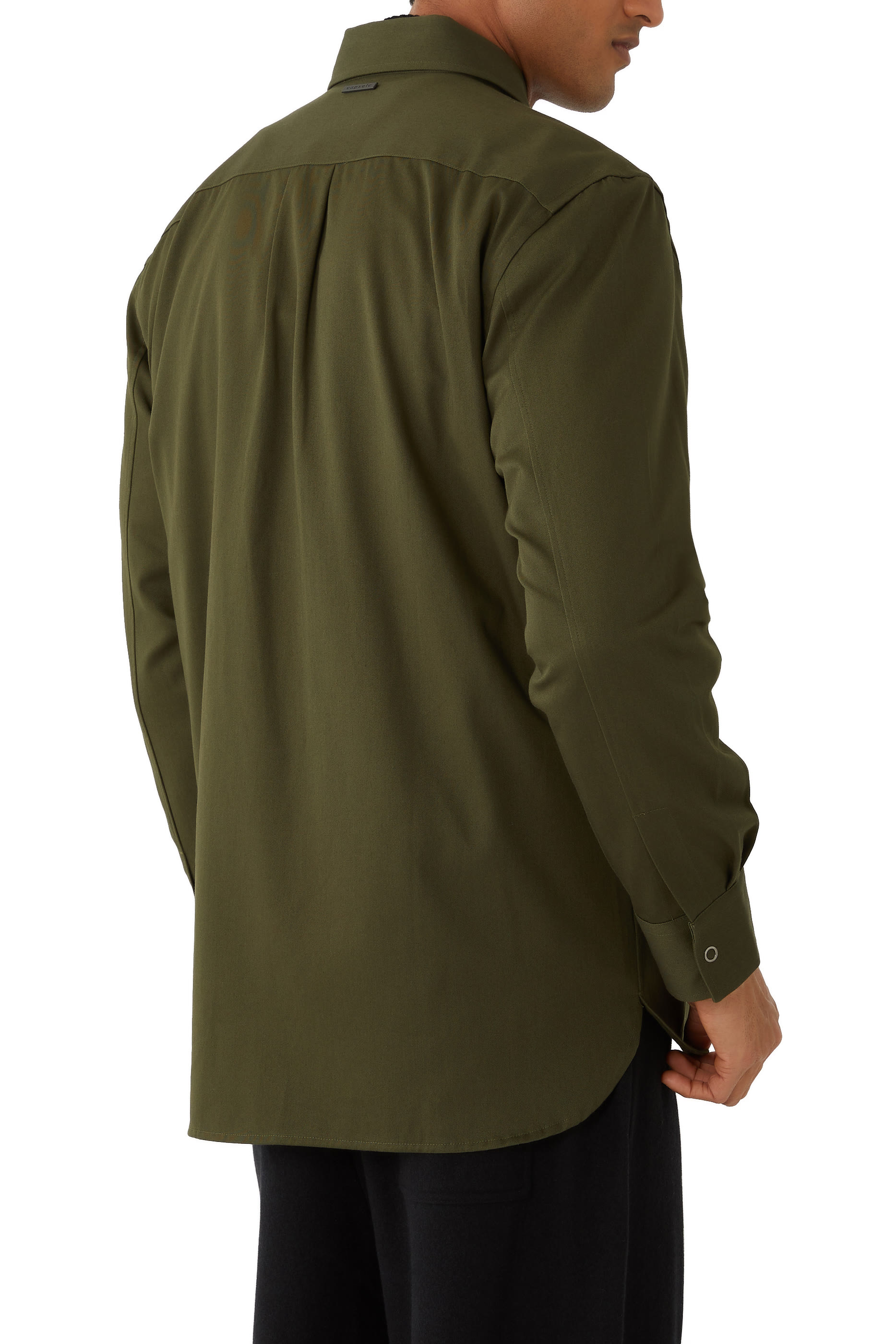 جاكيت بنمط قميص قطن تويل