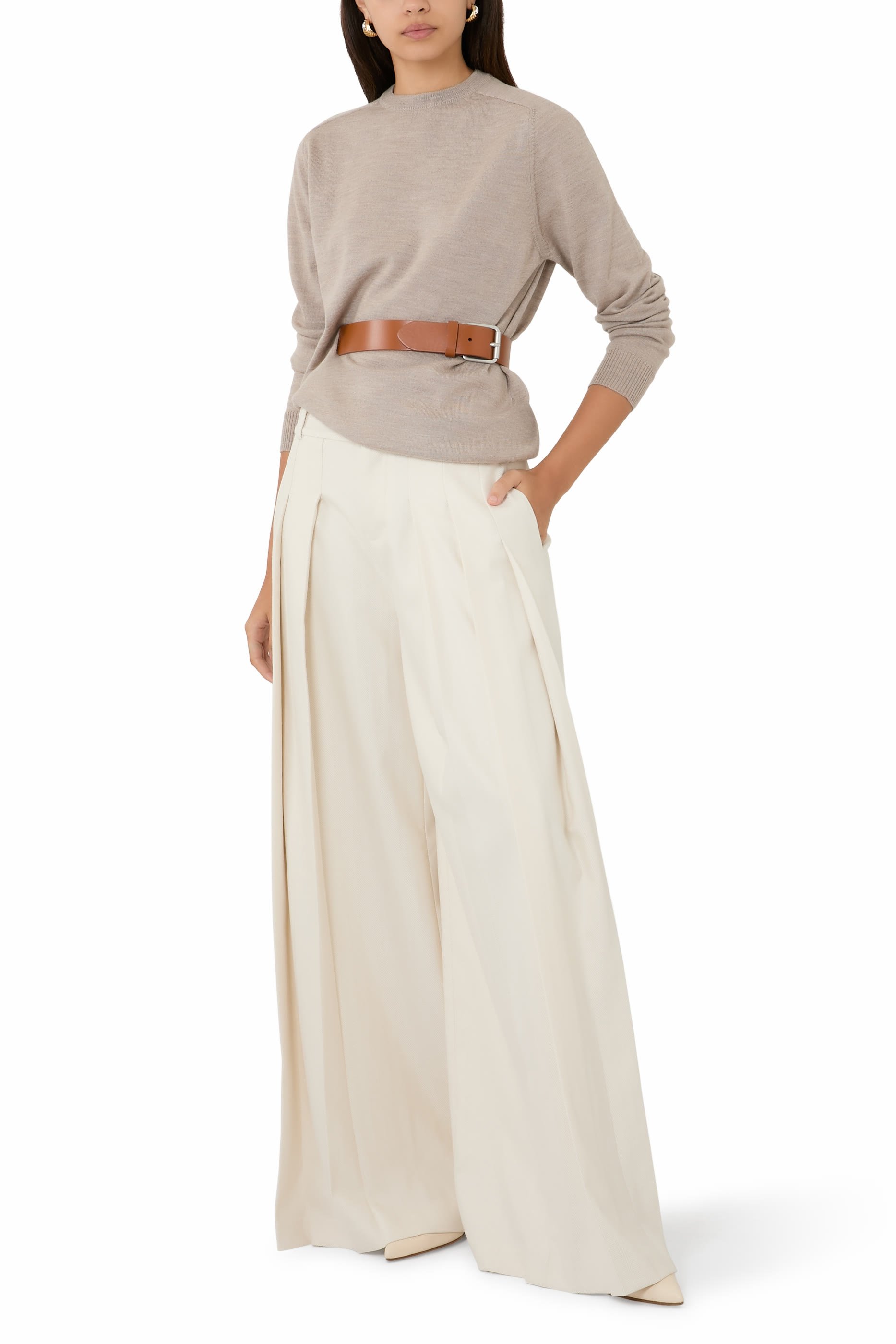 كنزة نسيج صوف ميرينو