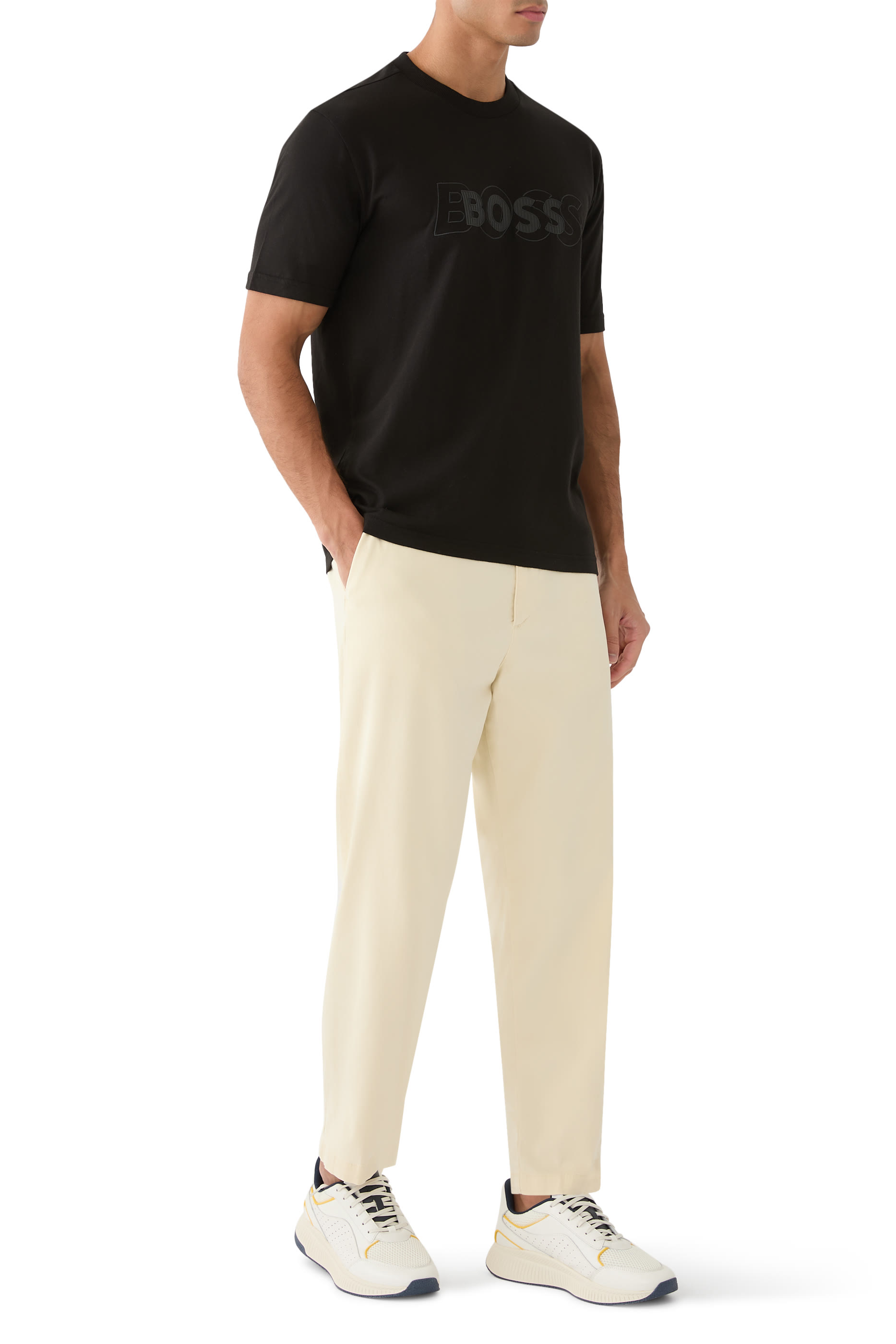 تيشيرت بشعار الماركة قطن جيرسيه