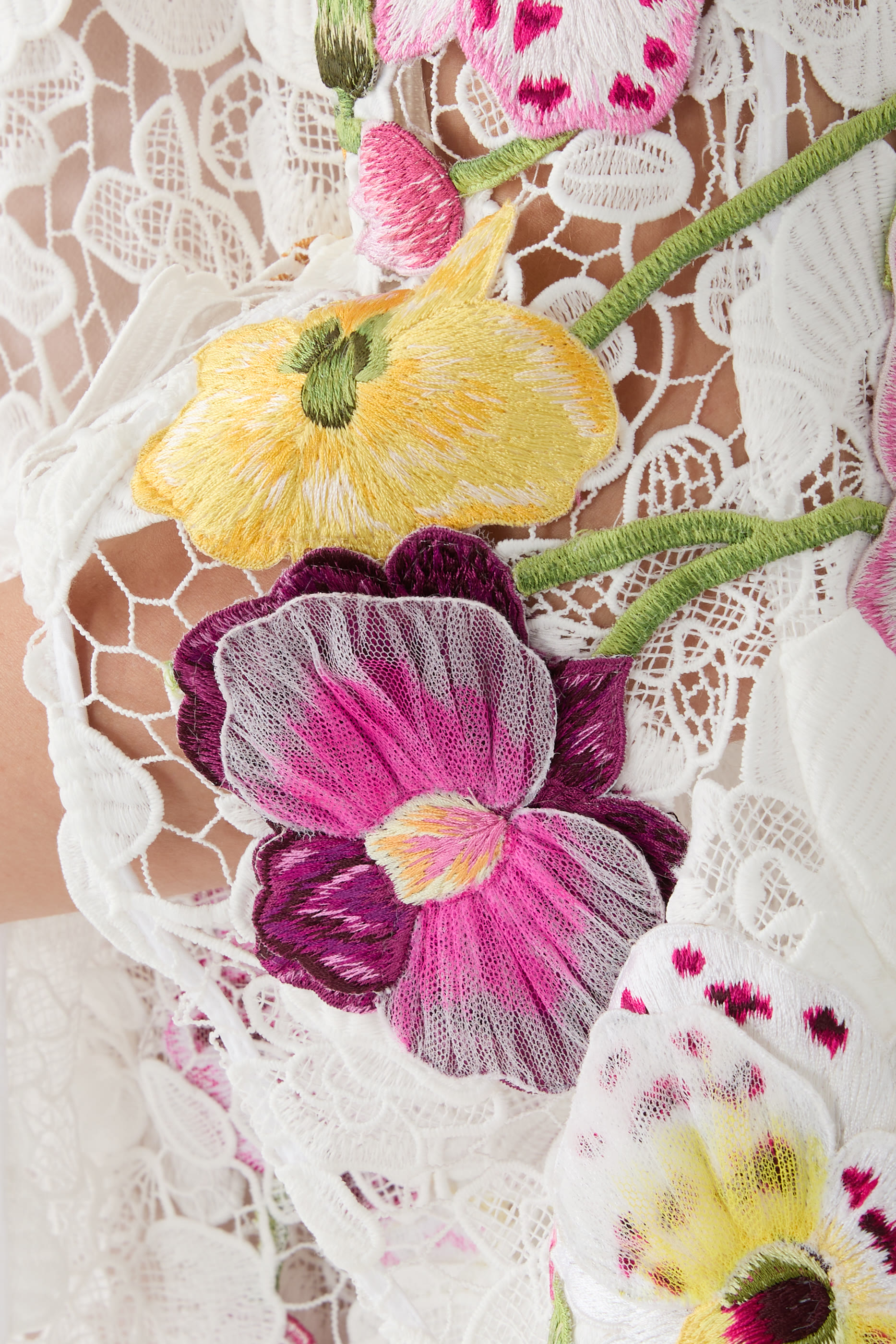 قفطان مطرز بزهور أوركيد جوبير