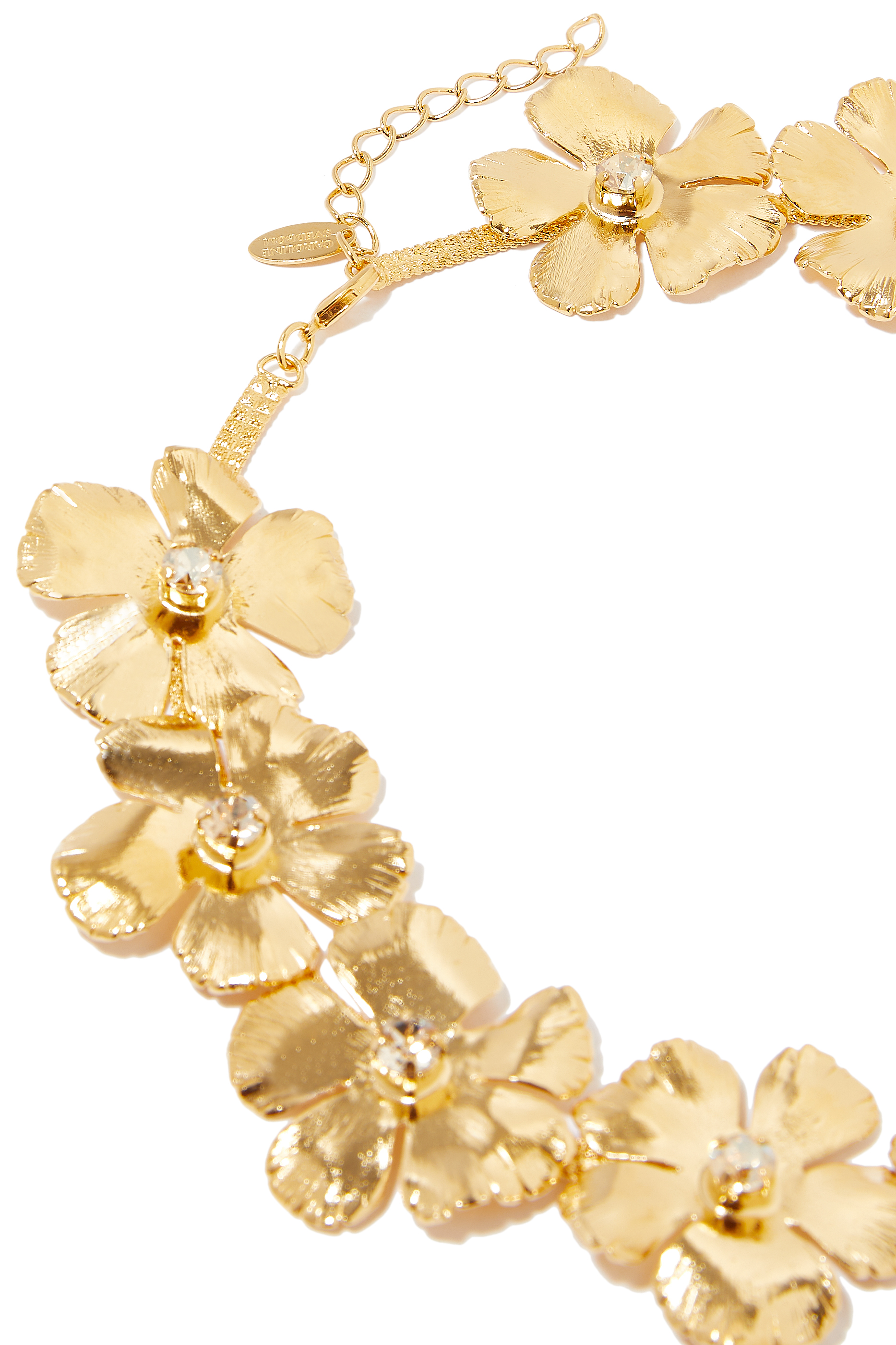 قلادة ستيتمنت بحلي بتصميم شقائق النعمان