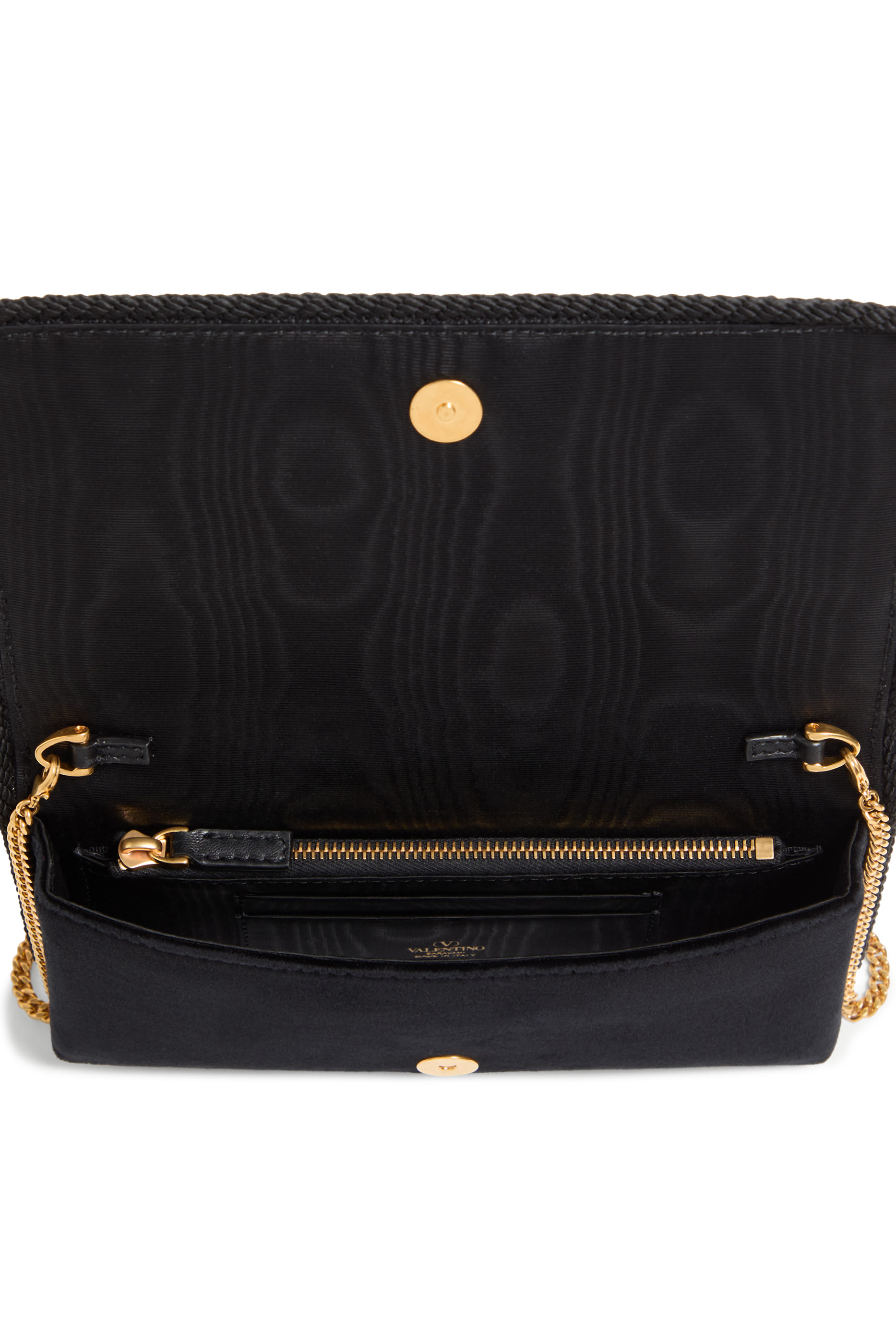 محفظة بحمالة سلسلة مزينة بشعار الماركة