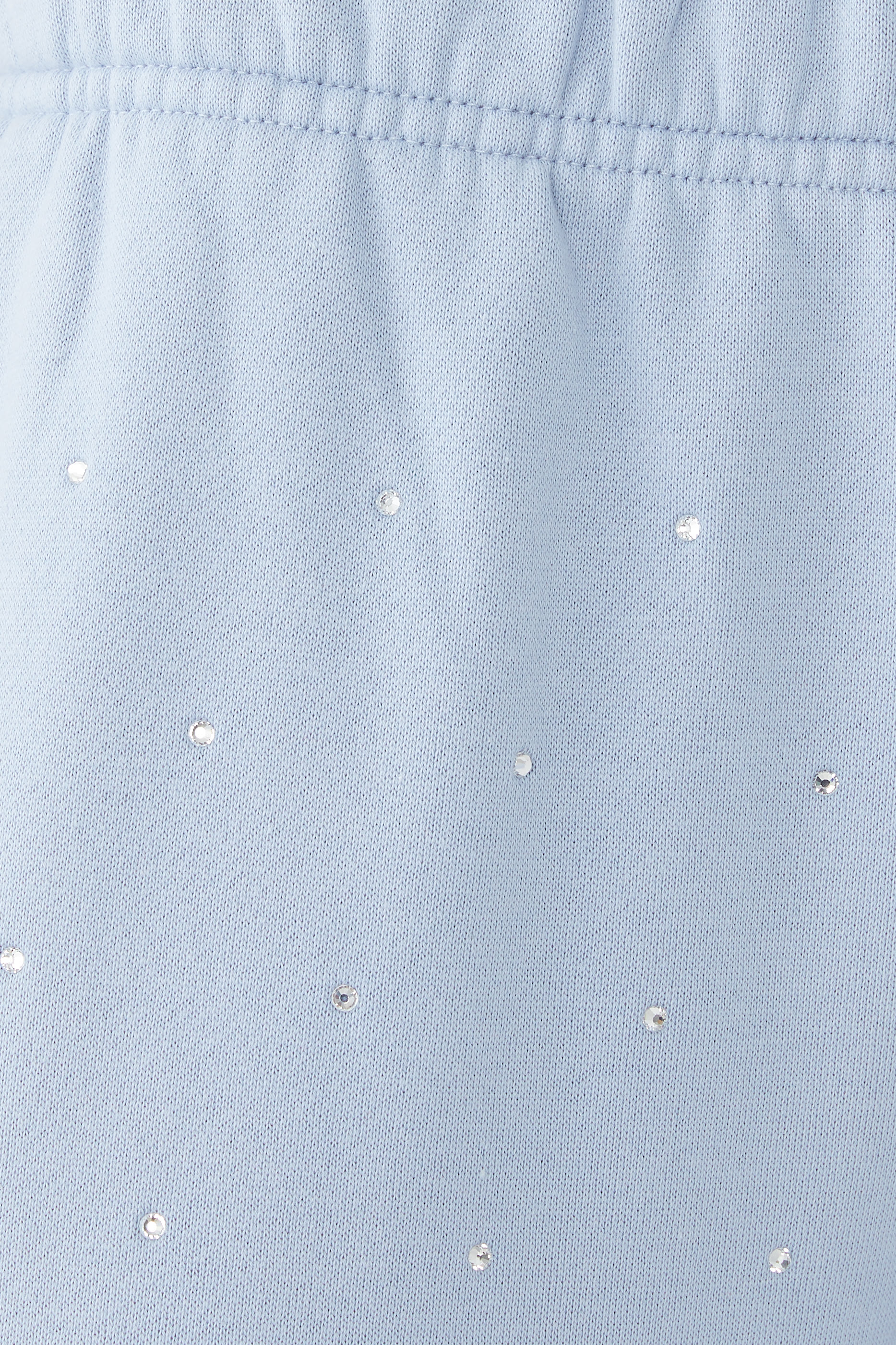 بنطال رياضي بقصة ساق واسعة مرصع بالكريستال